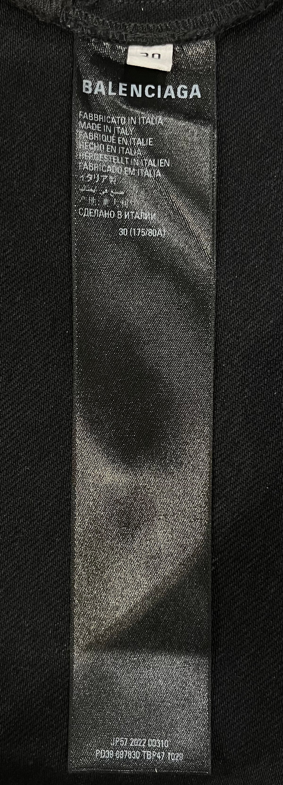 BALENCIAGA/Straight Pants/30/Denim/BLK/Lost Tapes view 4