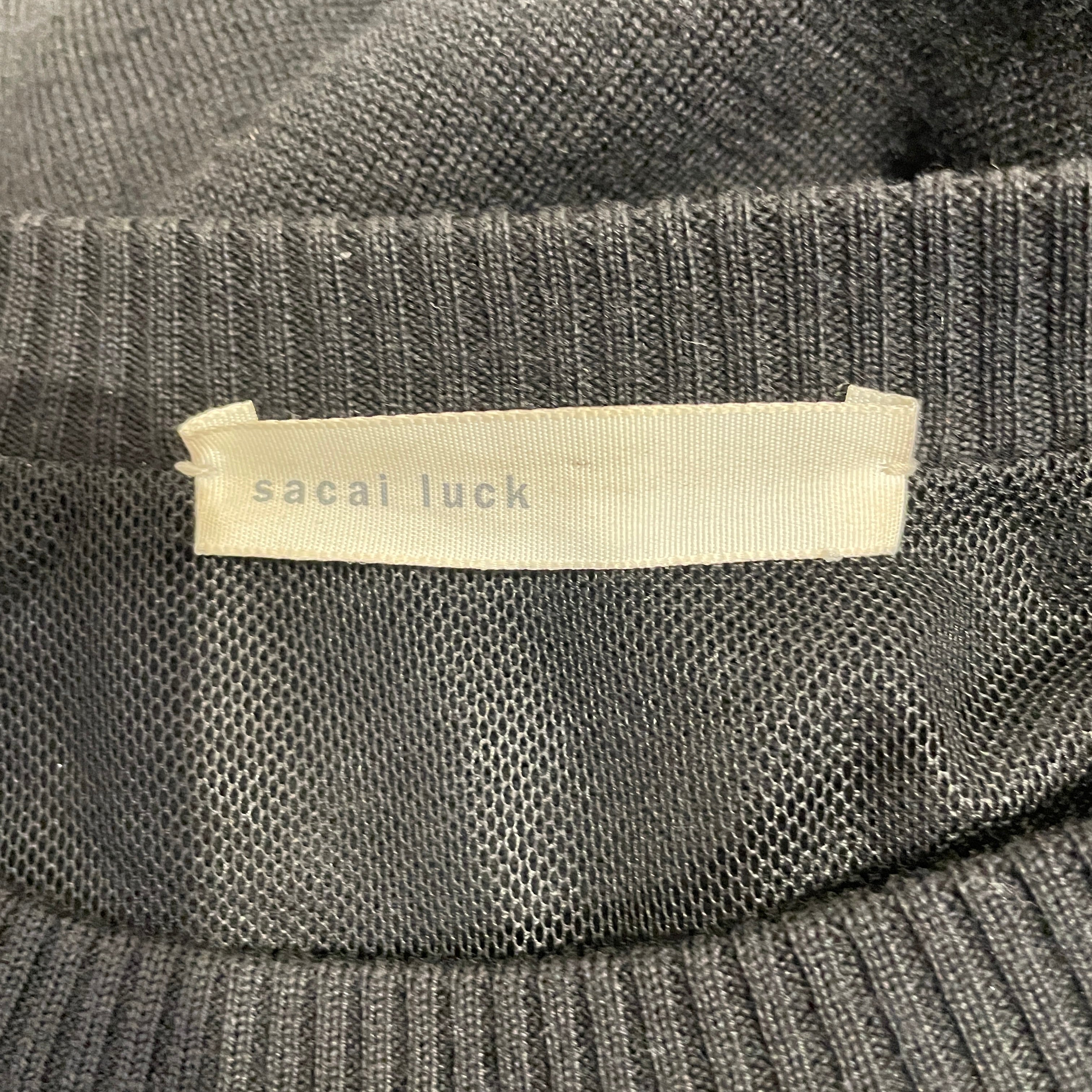 sacai luck/LS Dress/3/Cotton/BLK/sweater dress view 3