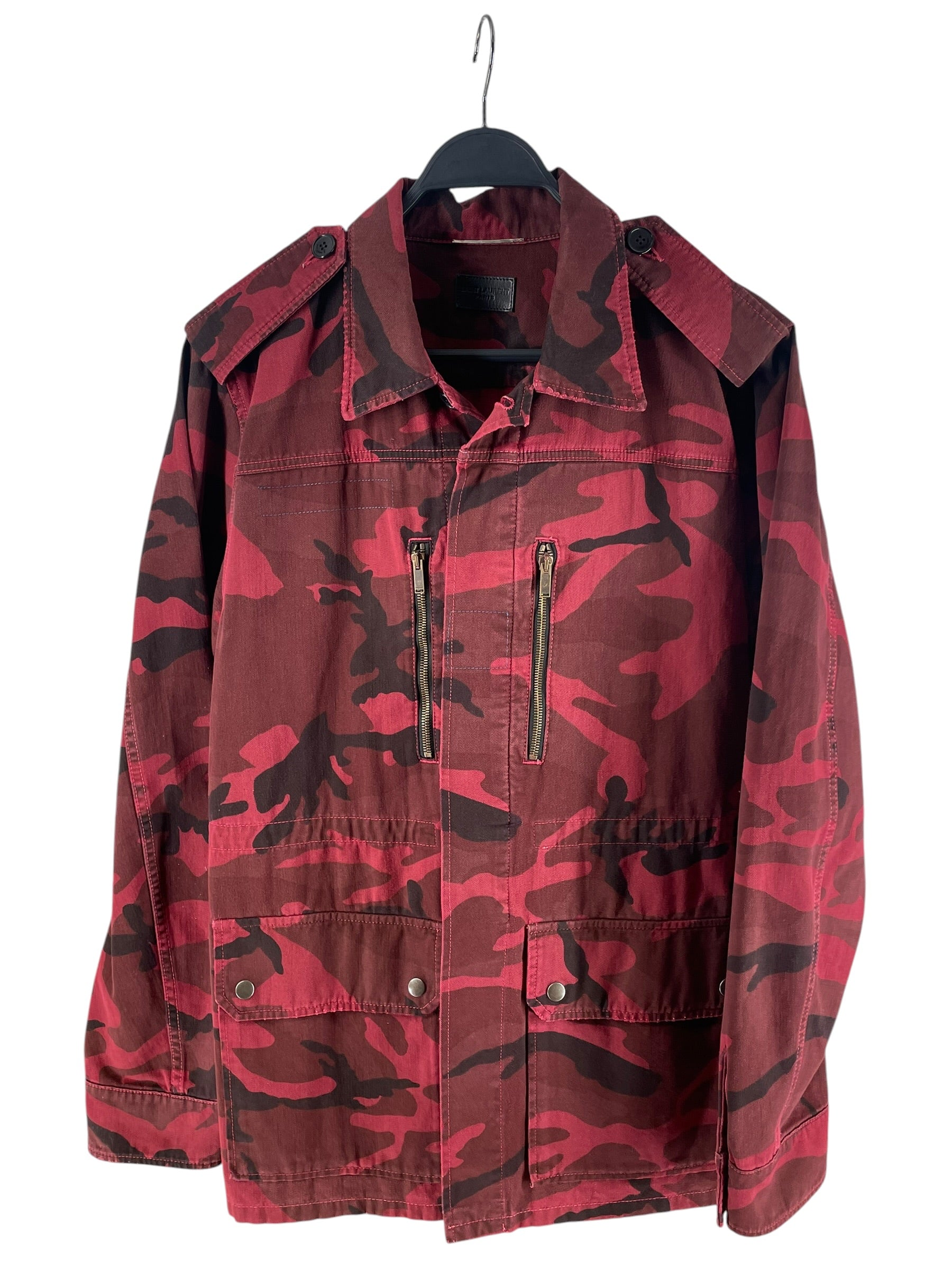 SAINT LAURENT/Jacket/L/Cotton/RED/Camouflage/JP53 2020 00329 CARGO JKT view 1