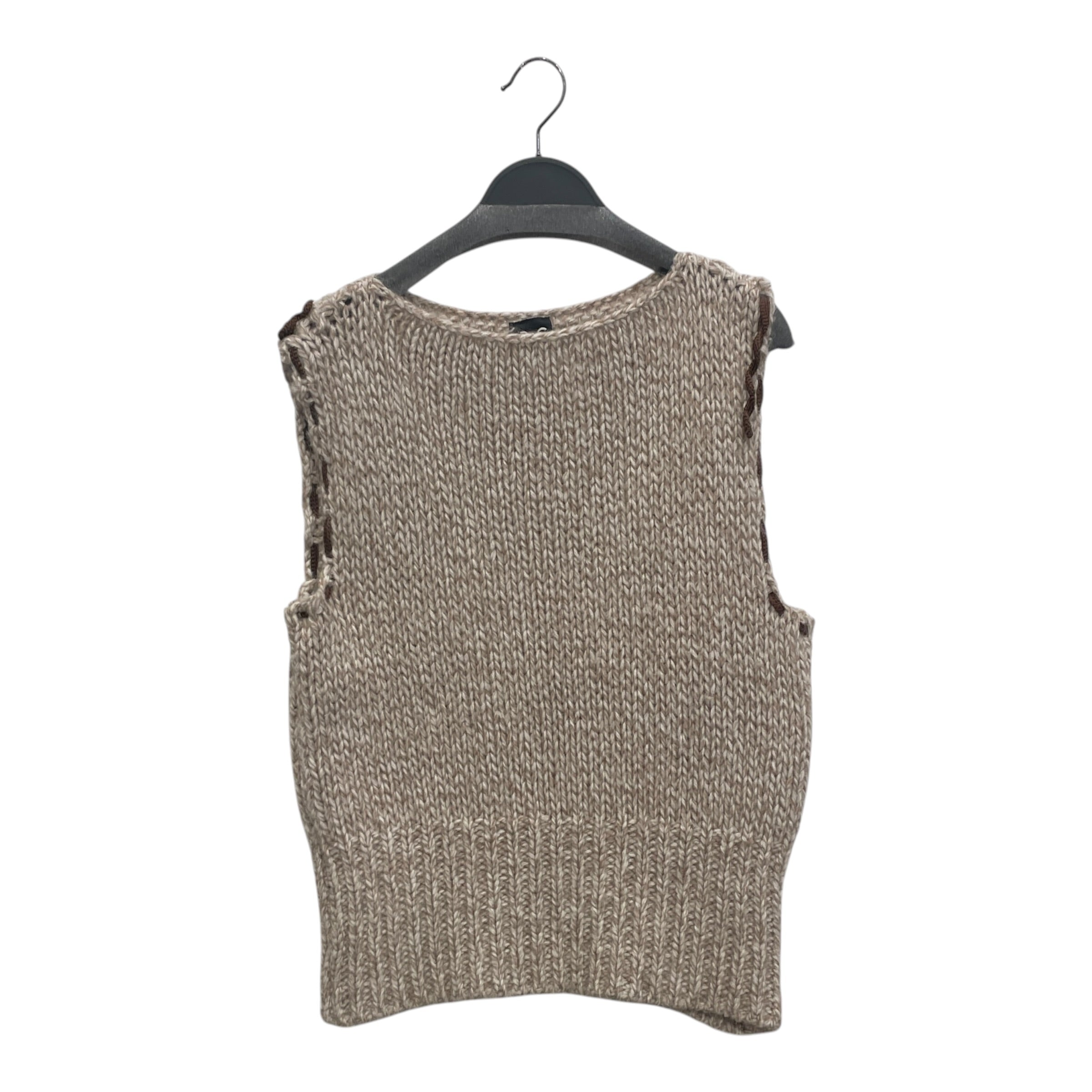 DOLCE&GABBANA/Vest/M/Wool/BEG/BROWN ROPE WOVEN ARM HOLE view 1