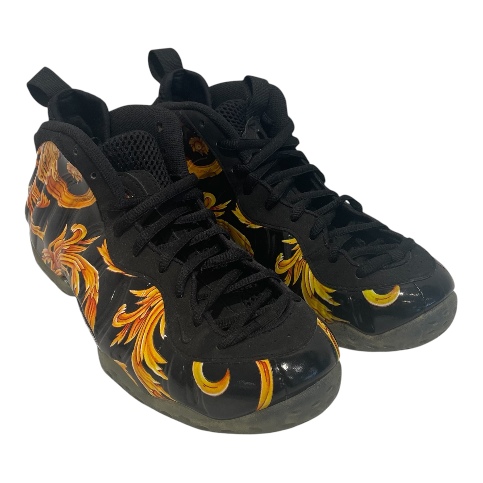 Supreme/NIKE/Low-Sneakers/US 10/Floral Pattern/BLK/Foamposite One SP Baroque view 1