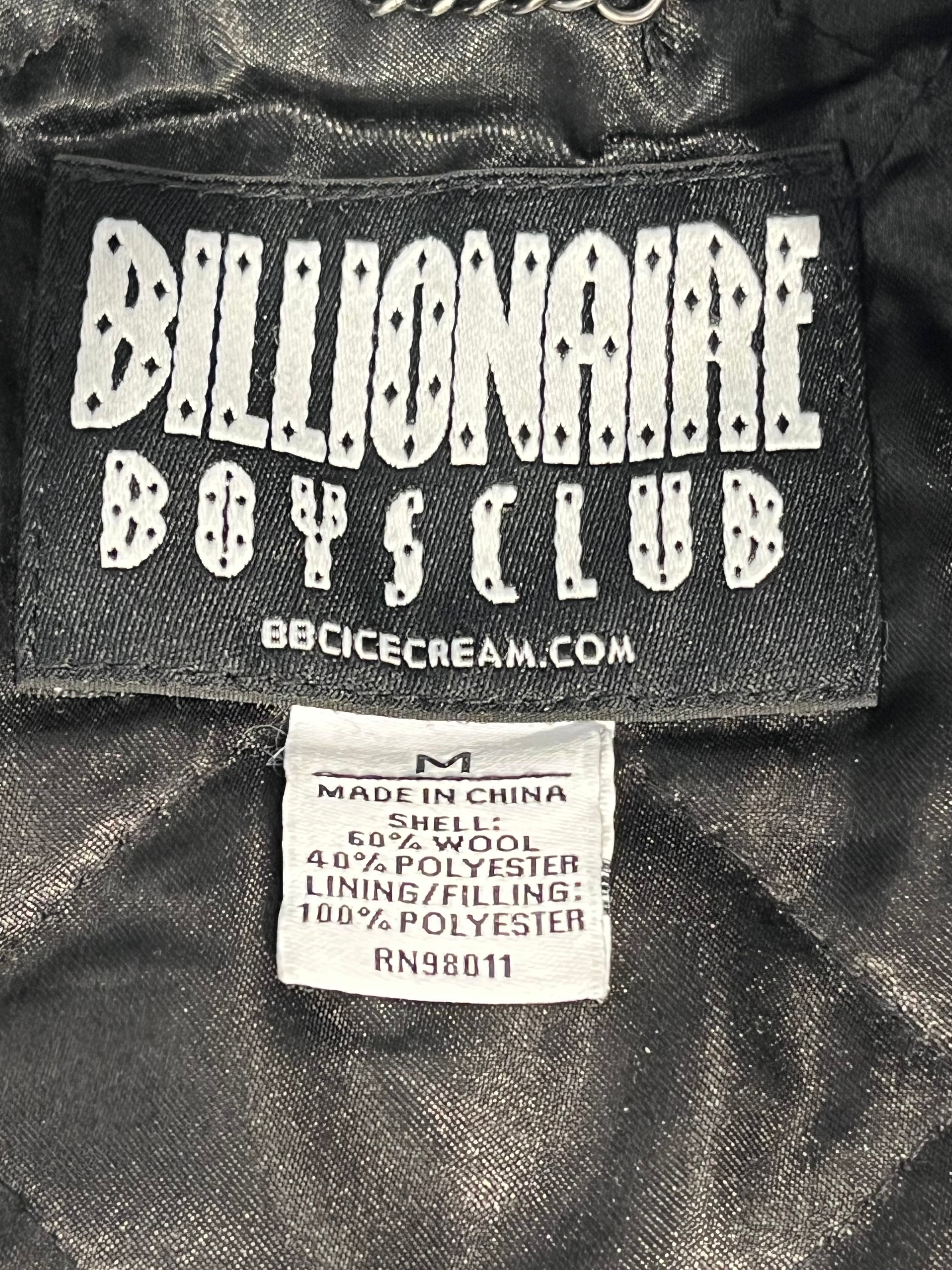BILLIONAIRE BOYS CLUB/Souvenir Jkt/M/Cotton/BLK/Graphic/letter man patch work view 4