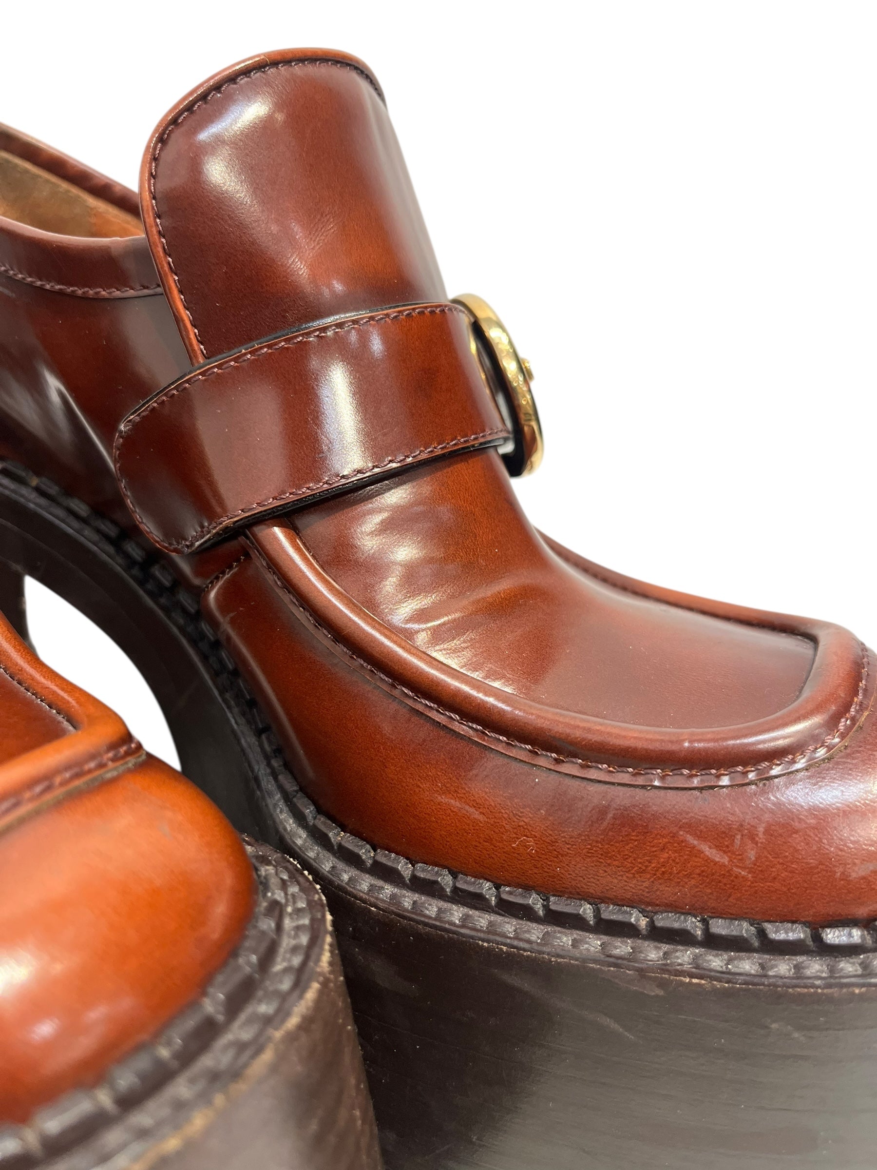 MARC JACOBS/Loafers/EU 37/Leather/BRW/THE PLATFORM LOAFER view 5