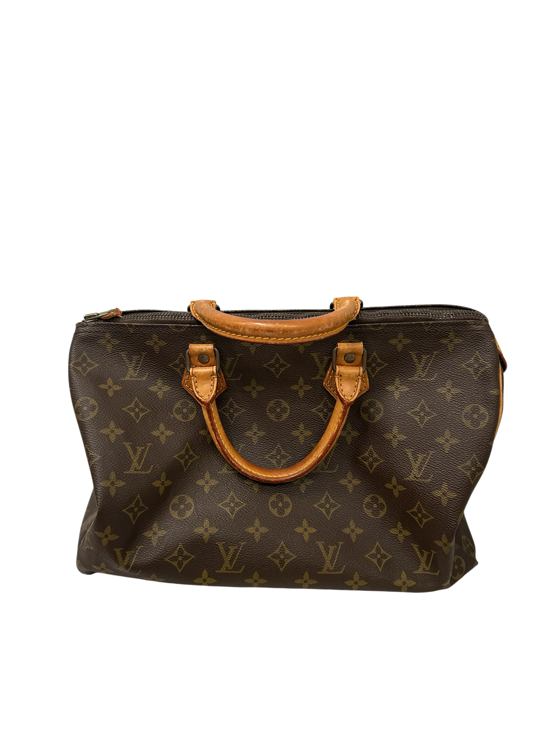LOUIS VUITTON/Hand Bag/Monogram/Leather/BRW/Speed Cut ZIp view 1