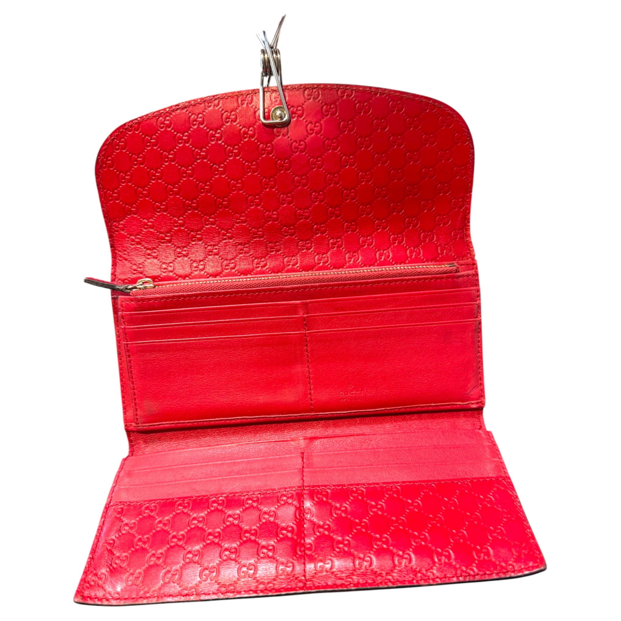 GUCCI/Long Wallet/Monogram/Leather/BLK/Microguccissima view 3