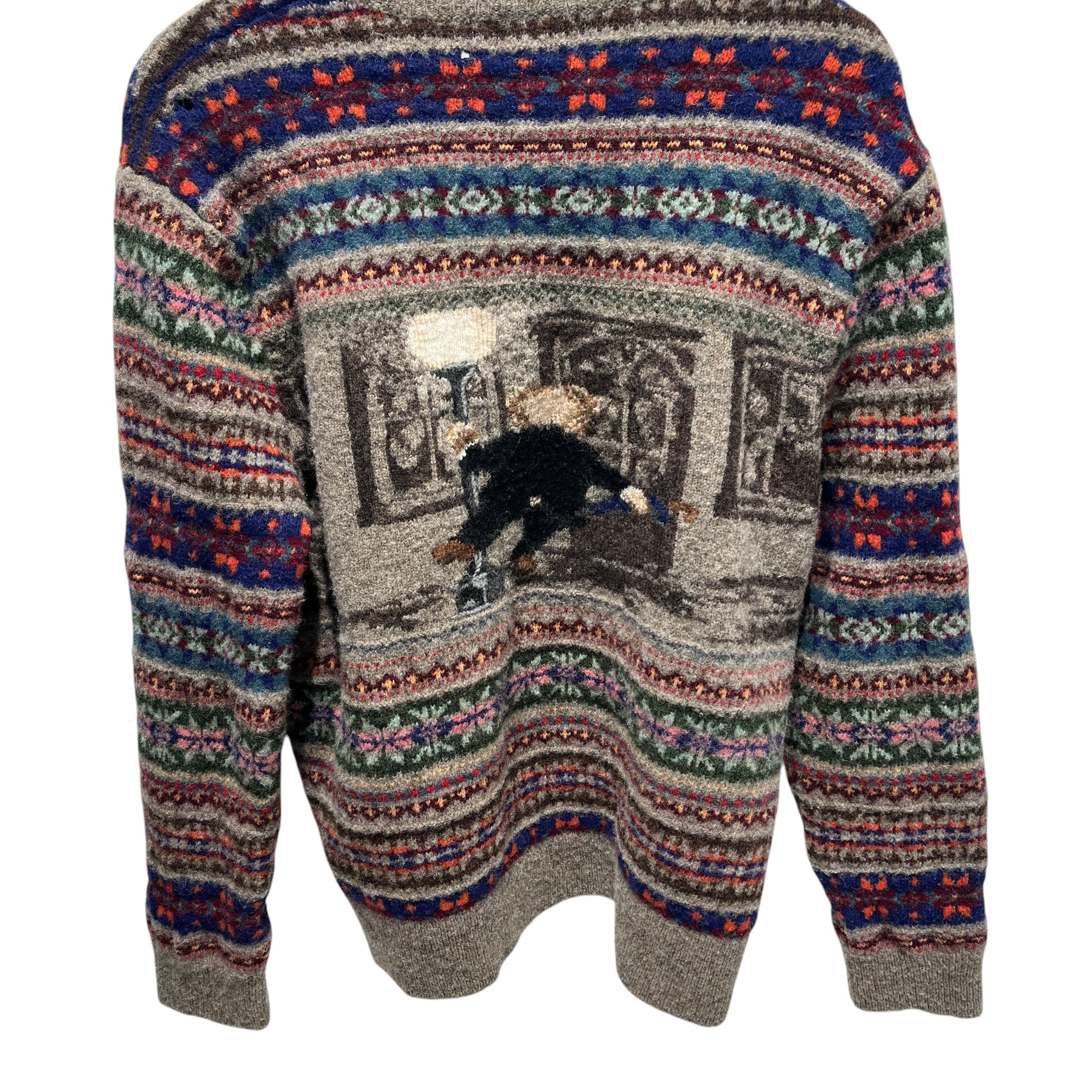 POLO RALPH LAUREN/Sweater/XXL/Wool/GRY/polo bear dappered (lil hole) view 17