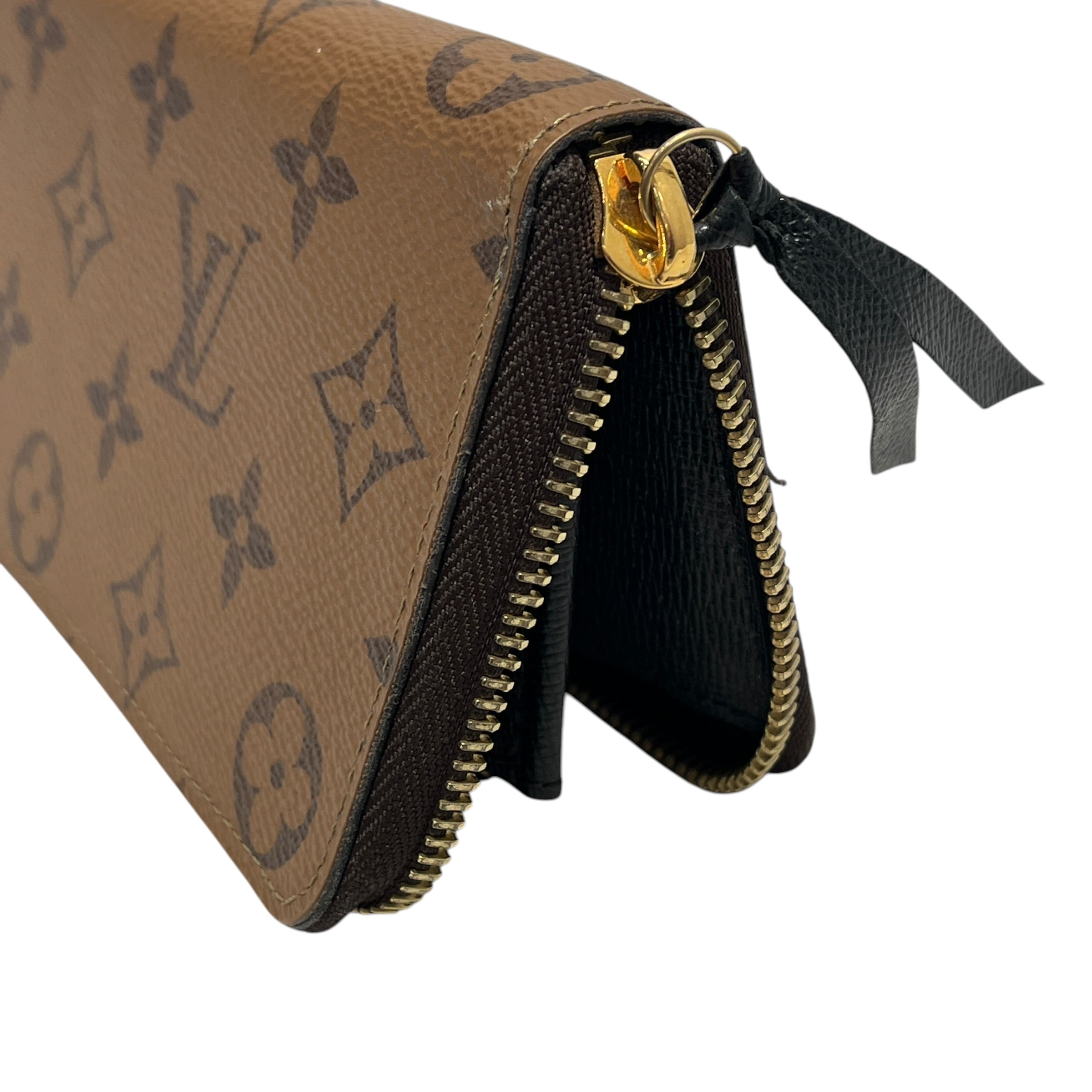 LOUIS VUITTON/Long Wallet/Monogram/Leather/BRW/L's/Reverse Monogram Clemence view 8