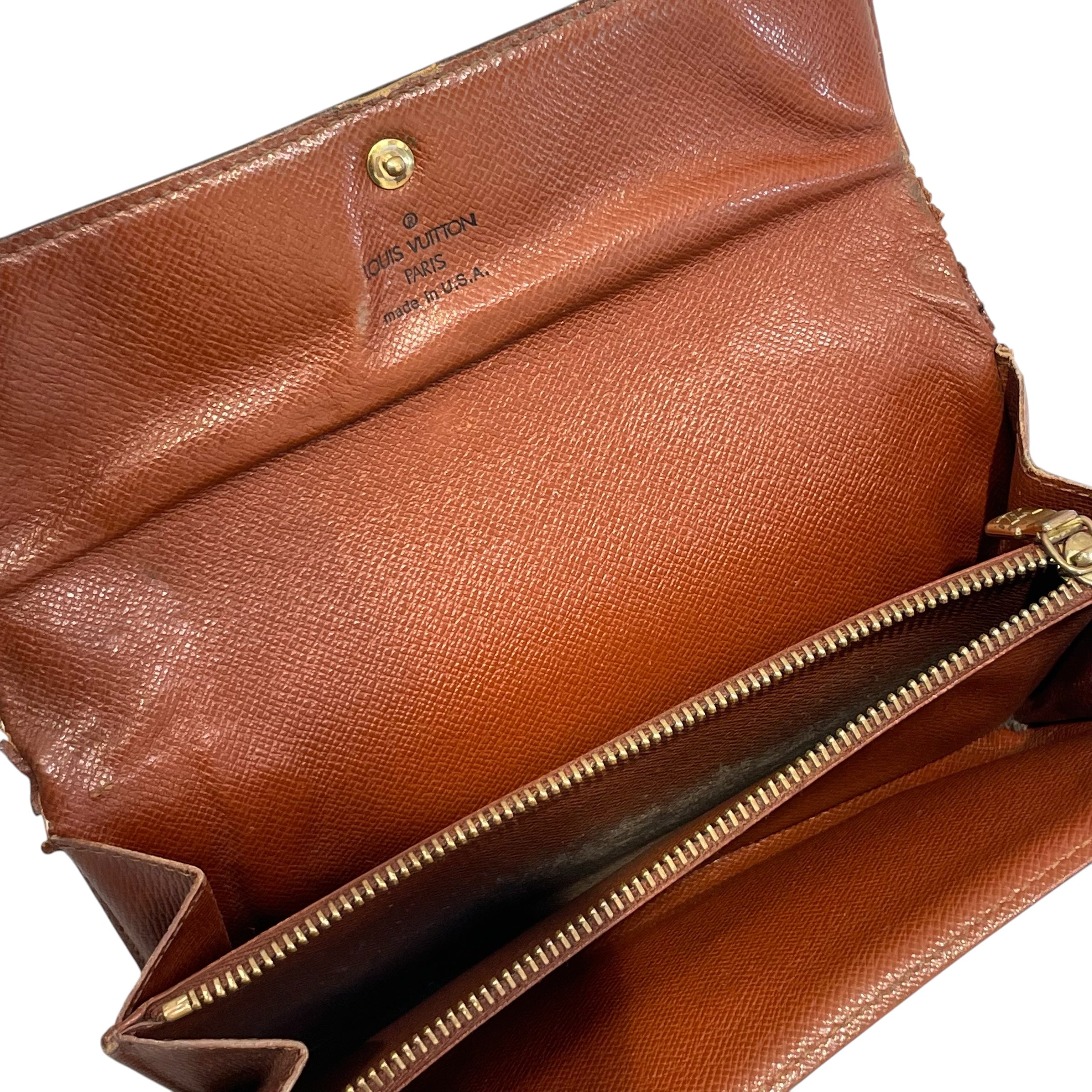 LOUIS VUITTON/Wallet/Monogram/Leather/MLT/M's/sarah wallet/gld hard/u.s.a view 4