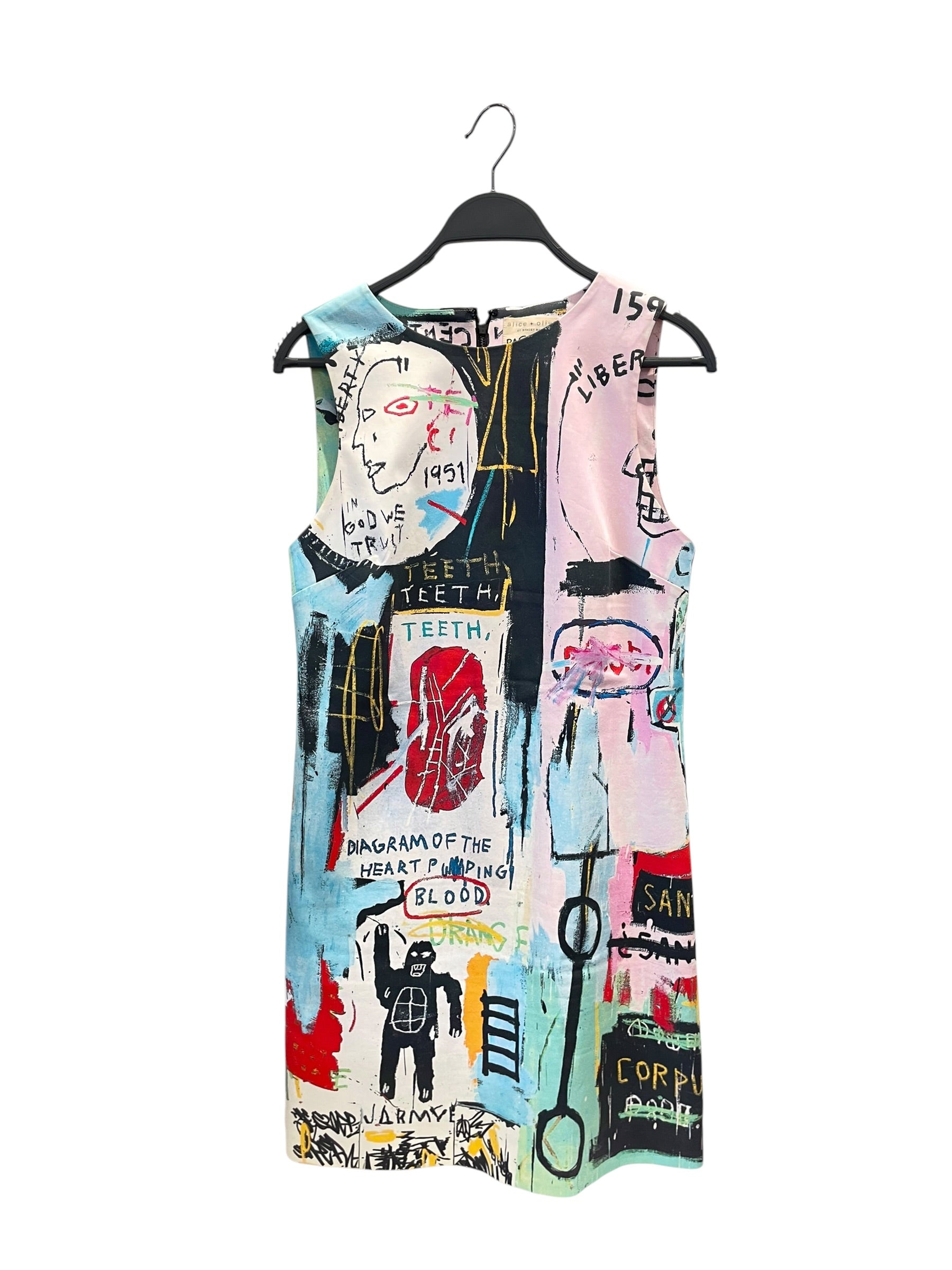 alice+olivia/SS Dress/2/All Over Print/Nylon/MLT/Basquiat Abstract view 1