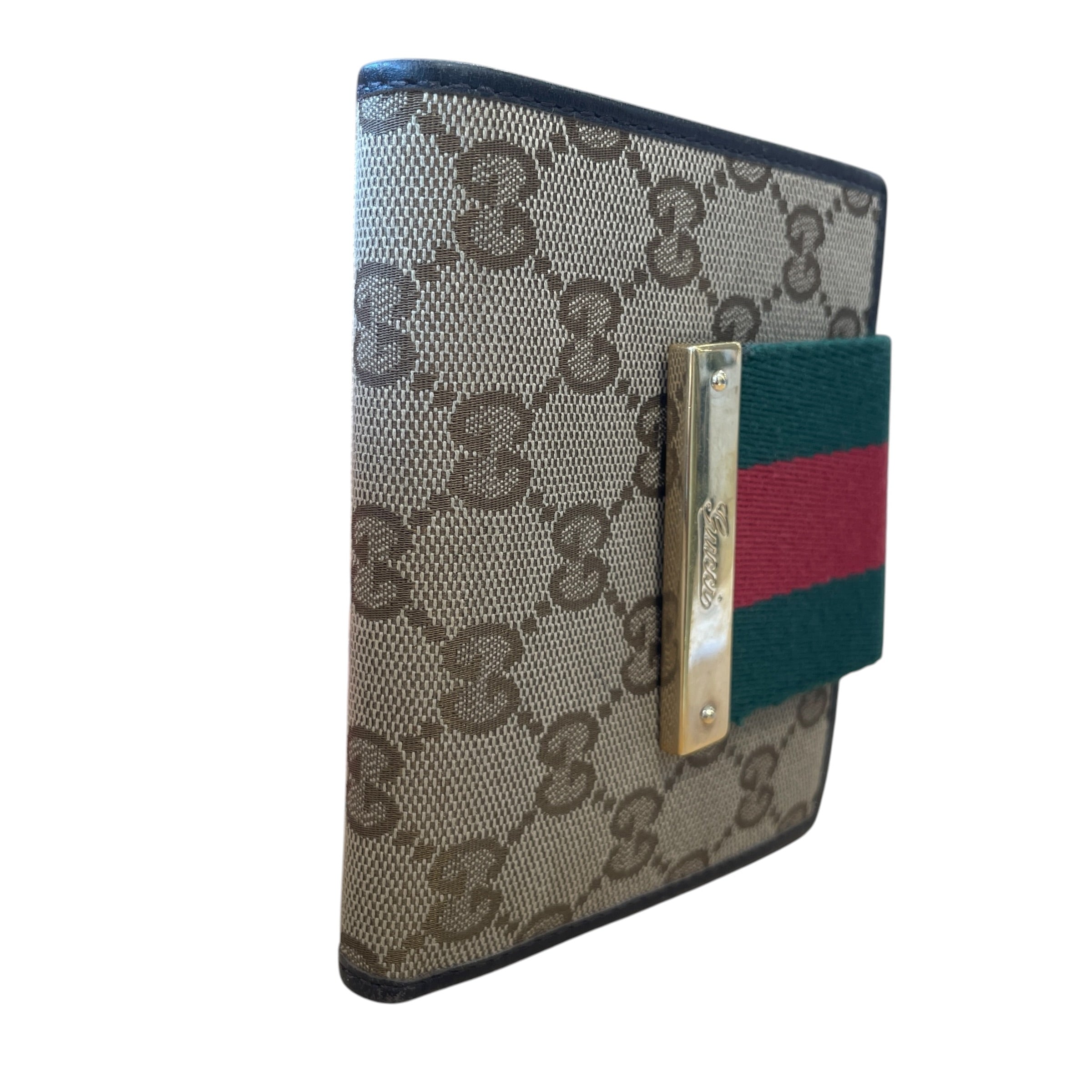 GUCCI/Bifold Wallet/Monogram/Leather/CML/L's/CANVAS / REDGREENFLAP view 6