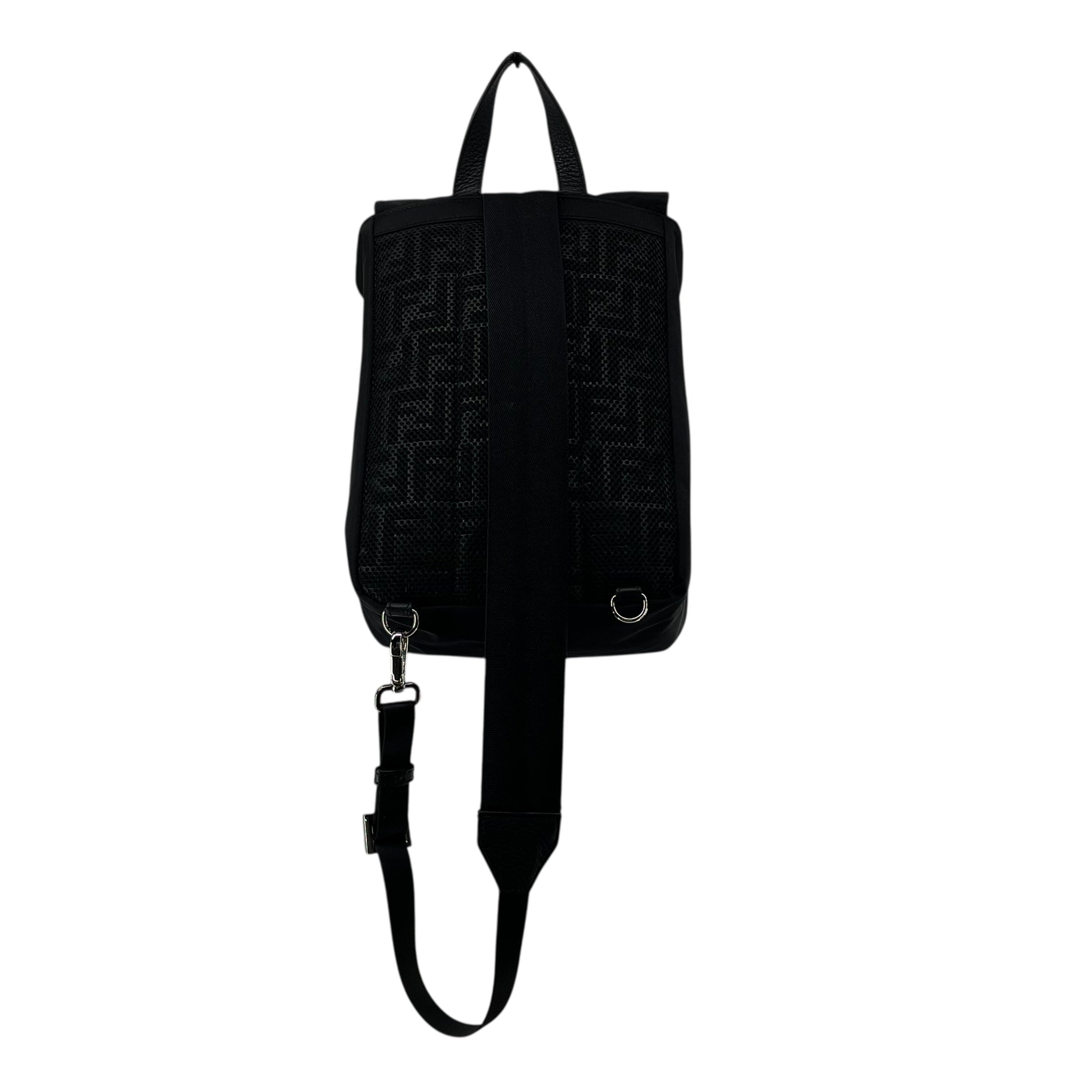 FENDI/Backpack/Nylon/BLK/SLV LOGO CLIP view 2