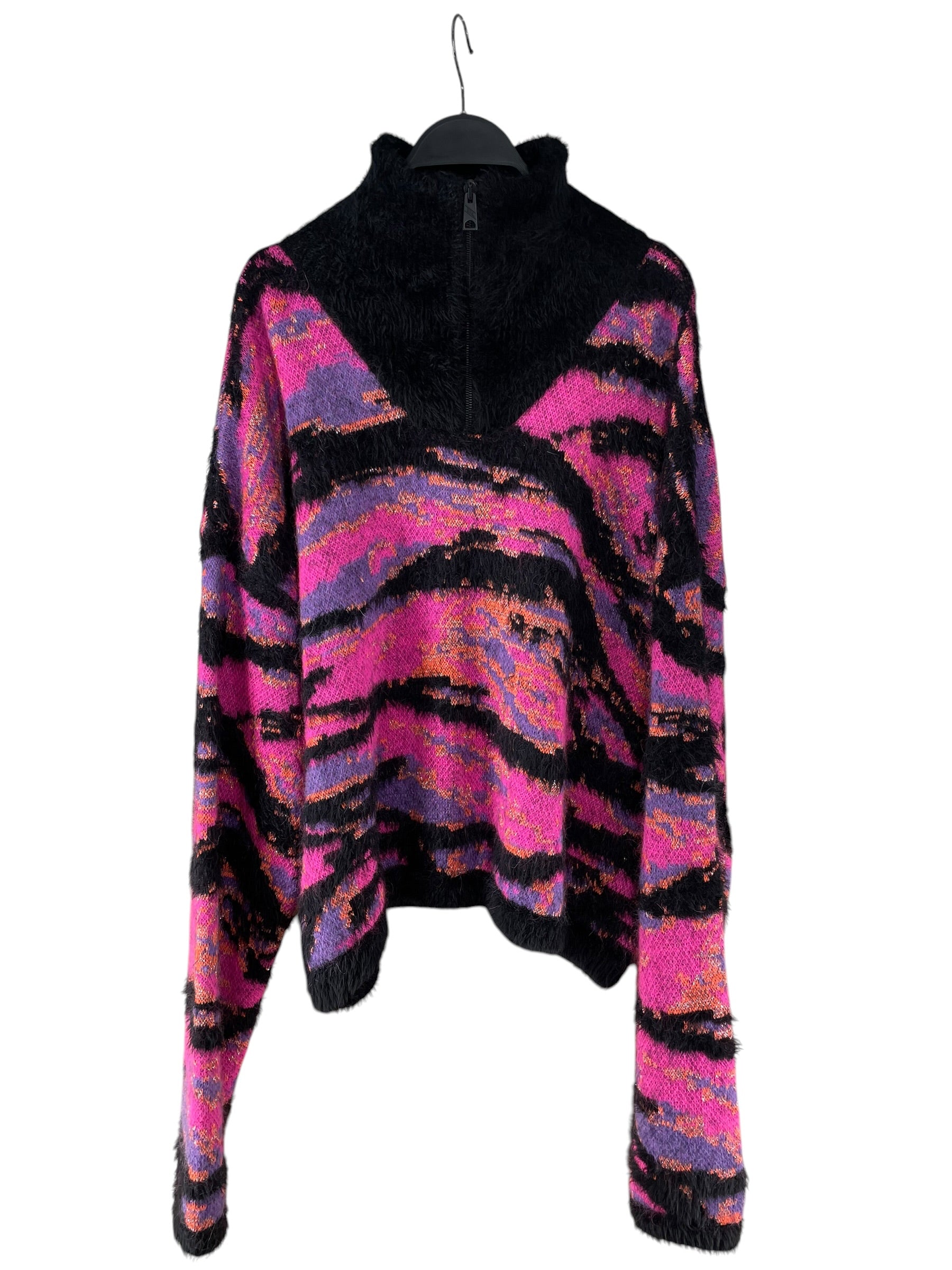 ERL/Sweater/L/Animal Pattern/Mohair/PNK/PUR/ORN/BLK TIGER PRINT view 1