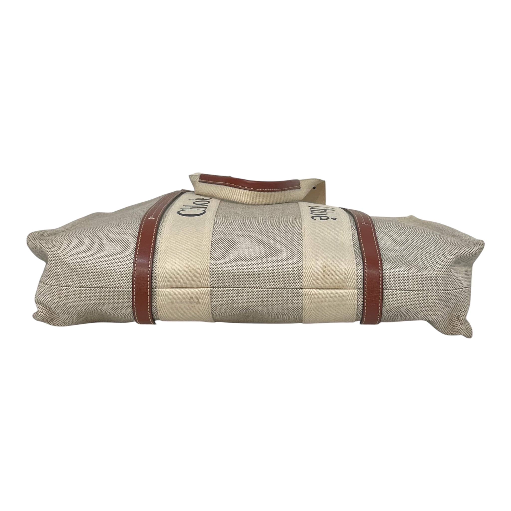 Chloe/Bag/Cotton/WHT/Woody linen tote view 4