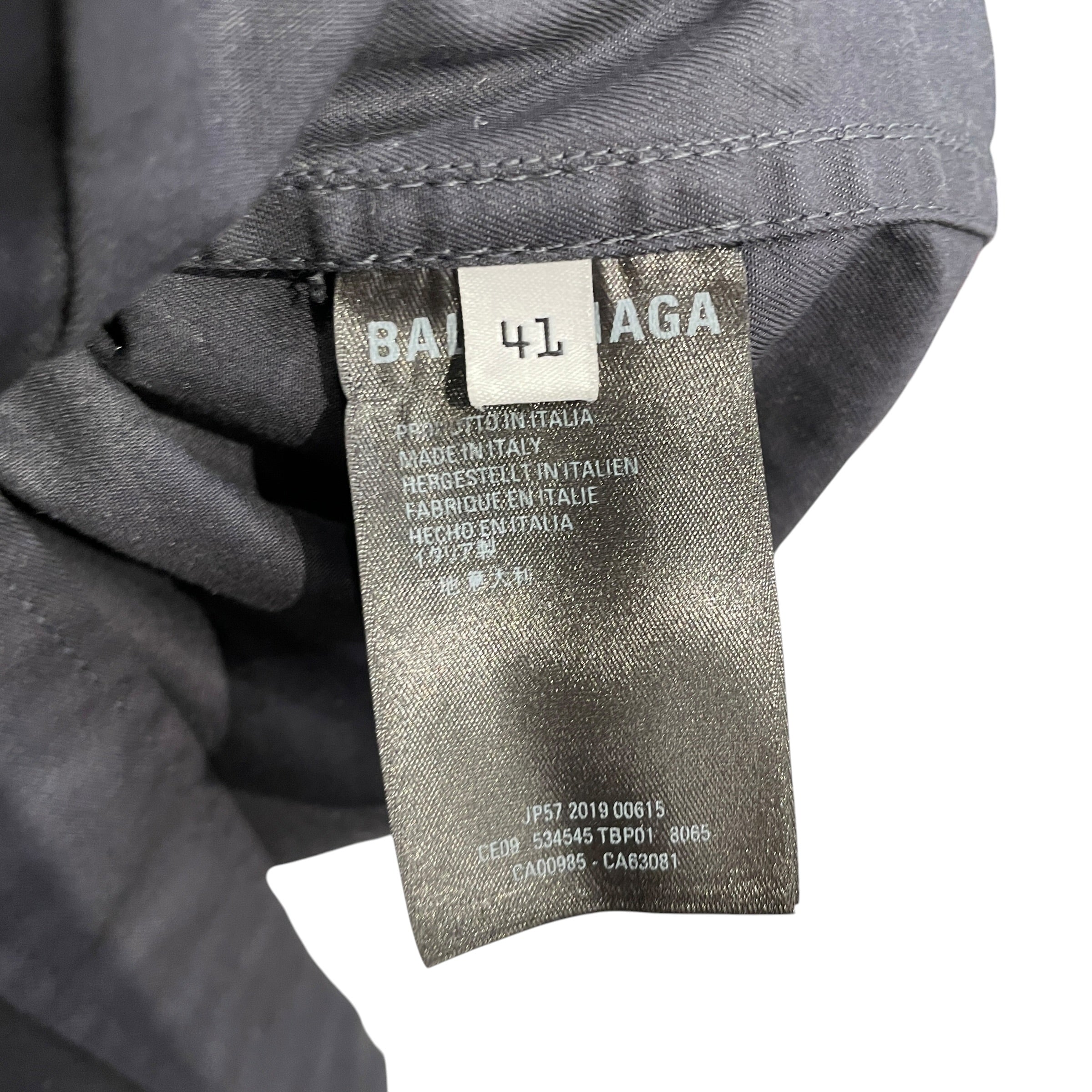 BALENCIAGA/LS Shirt/42/Cotton/WHT/BB LS WHT HIGH SIDE SLIT SHIRT view 4