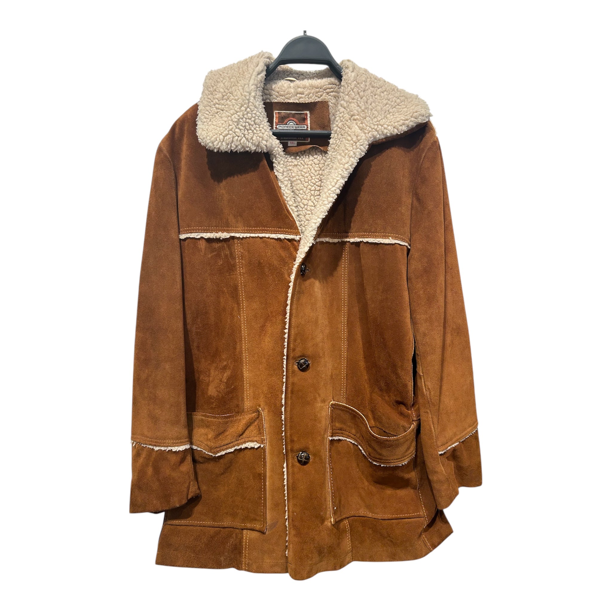 Pioneer Wear/Coat/44/Leather/CML/Single Breasted/Shearling Lined Suede Coat view 1