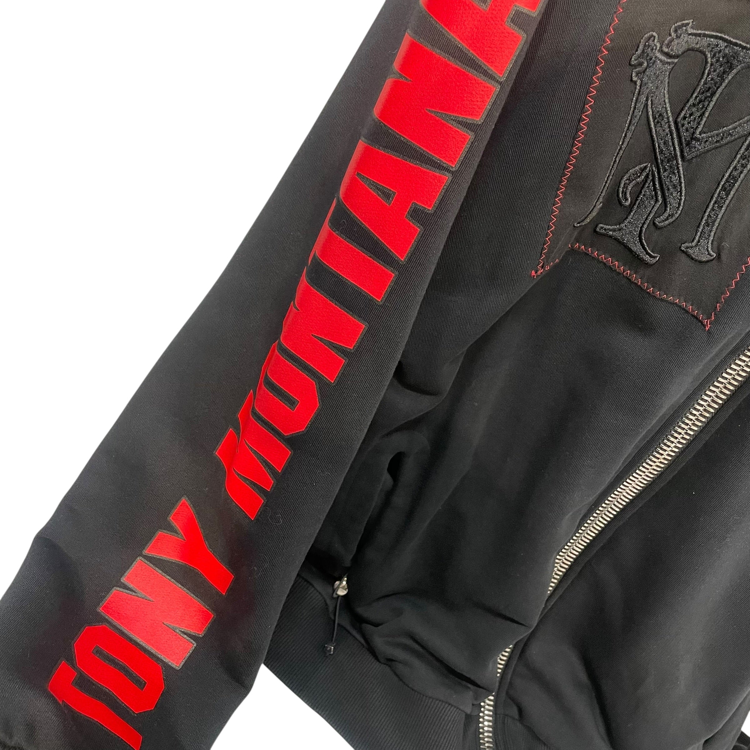 PHILIPP PLEIN/Zip Up Hoodie/XXL/Cotton/BLK/tony montana zip up view 3