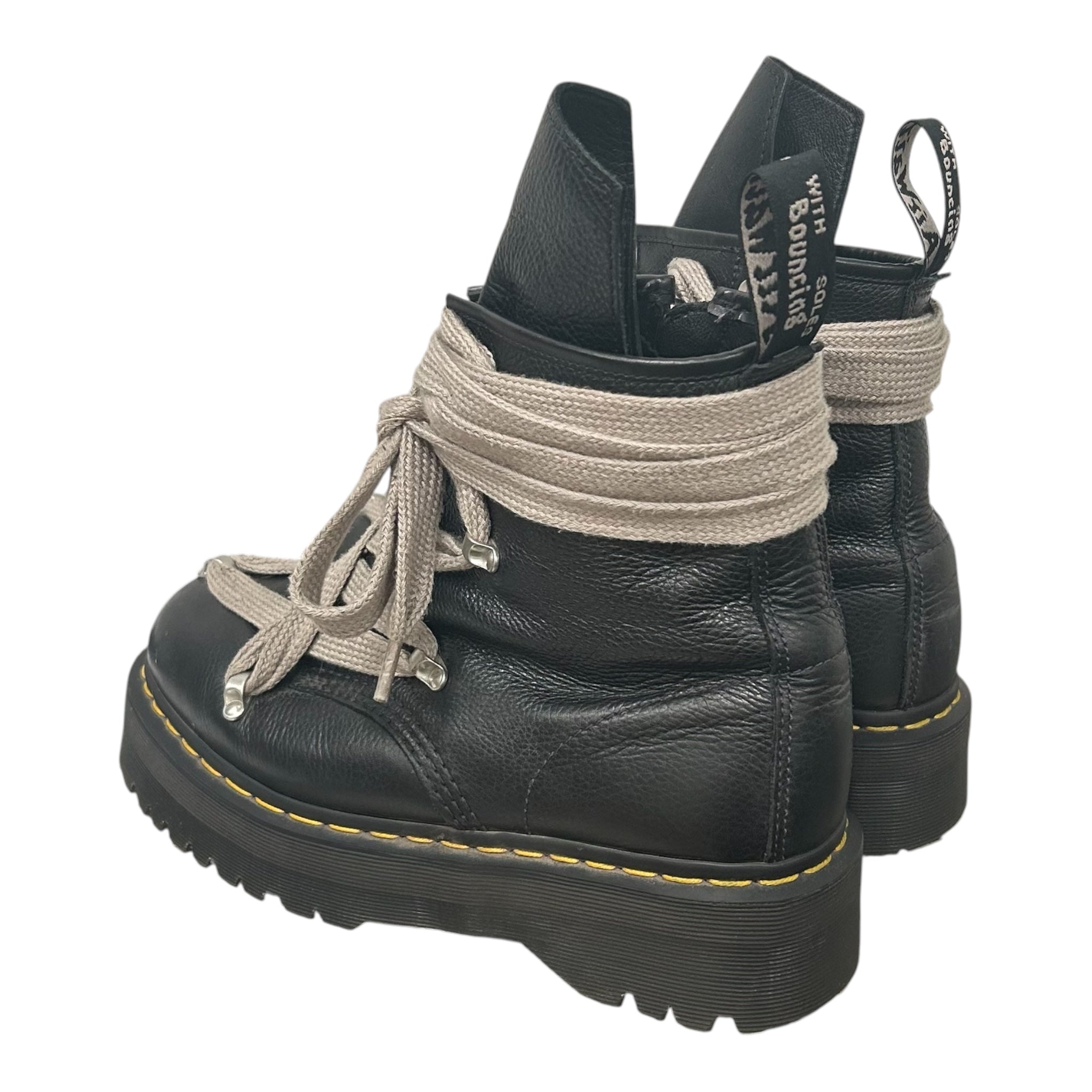 Dr.Martens/Rick Owens/Lace Up Boots/US 9.5/Leather/BLK/1460rickowens leather platform view 2