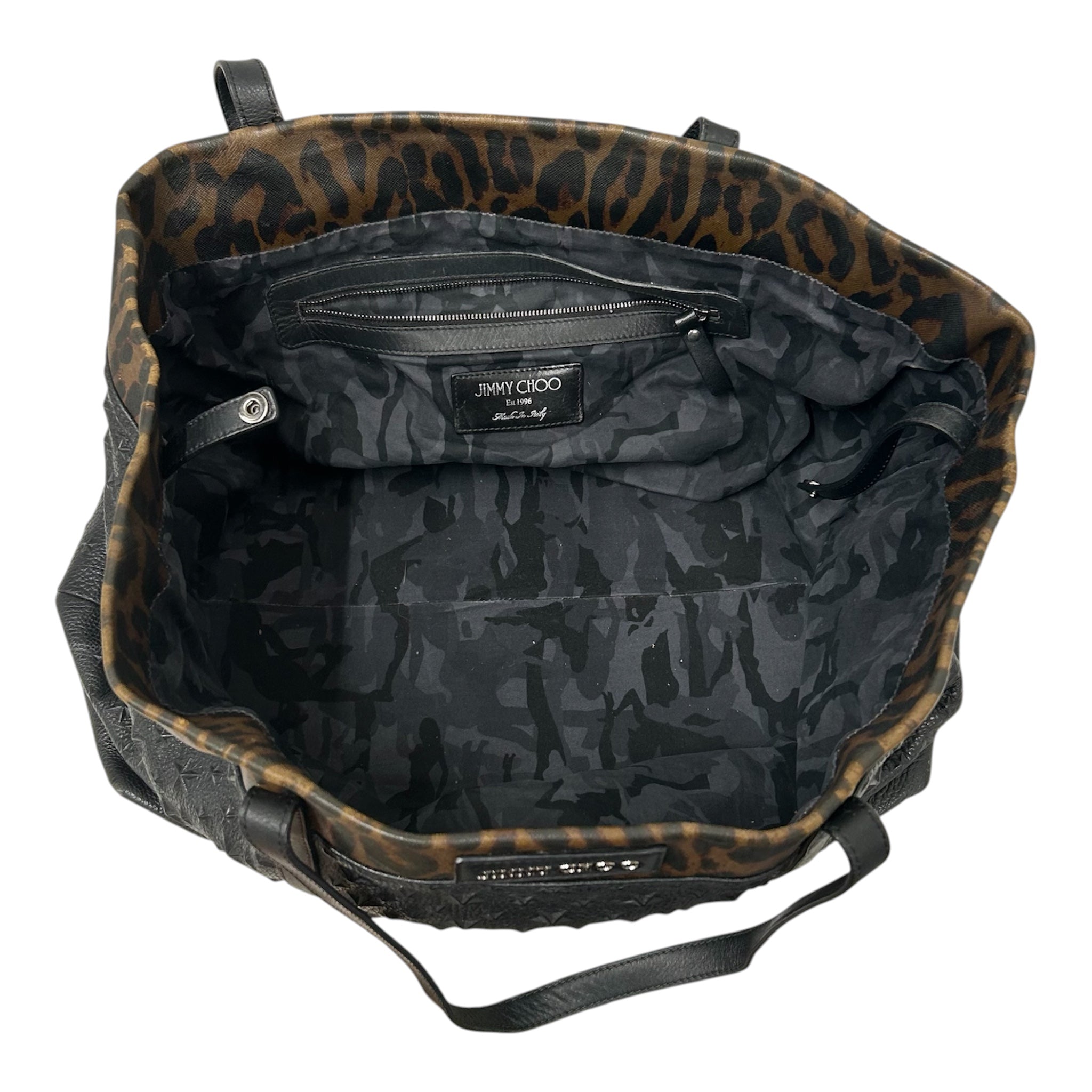 JIMMY CHOO/Tote Bag/All Over Print/Leather/BLK/ view 4
