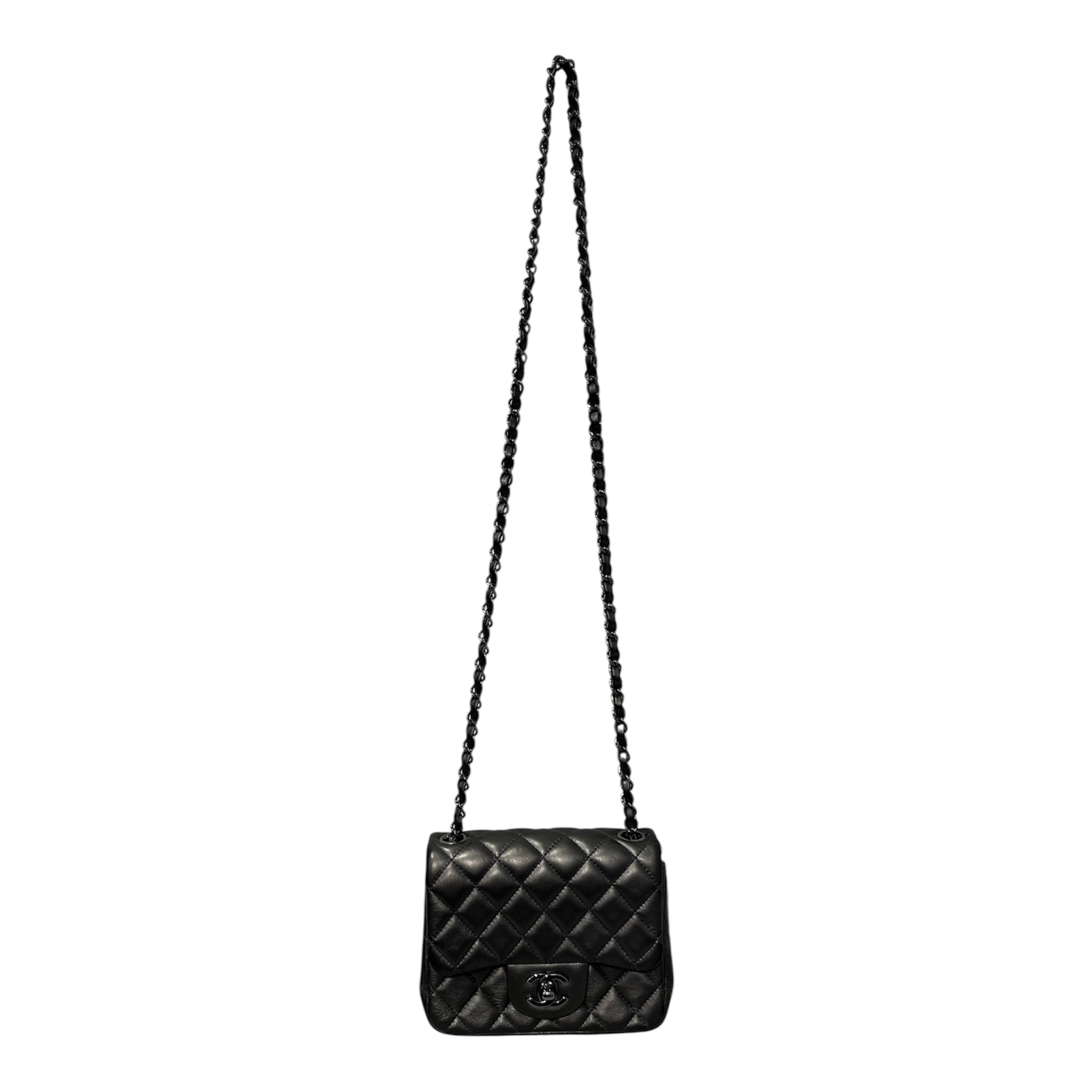 CHANEL/Cross Body Bag/Leather/GRY/429wg47 view 1