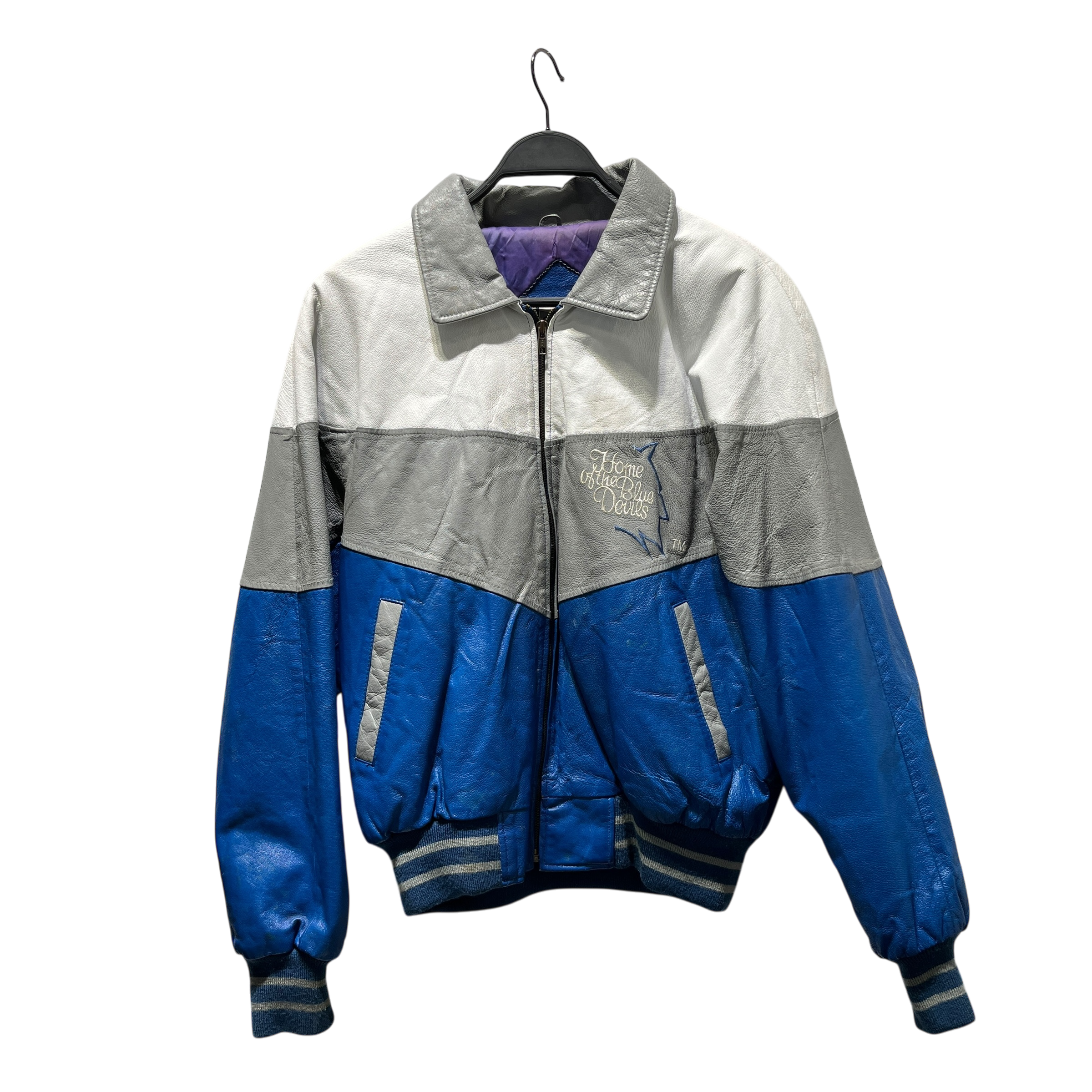 excelled/Leather Jkt/M/Leather/BLU/Stripe/DUKE-HOME OF THE BLUE DEVILS view 1