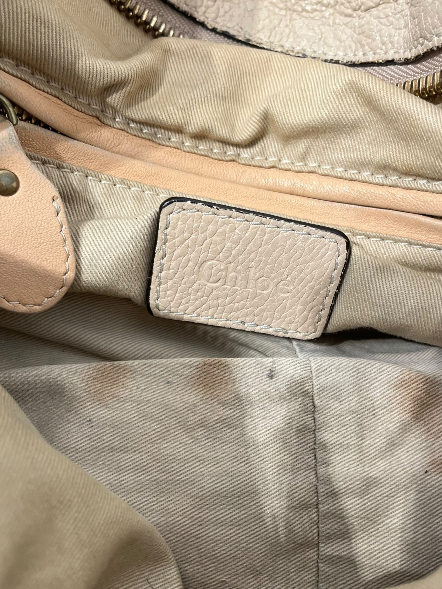 Chloe/Bag/Leather/BEG/PARATY BAG GOLD HARDWARE view 5