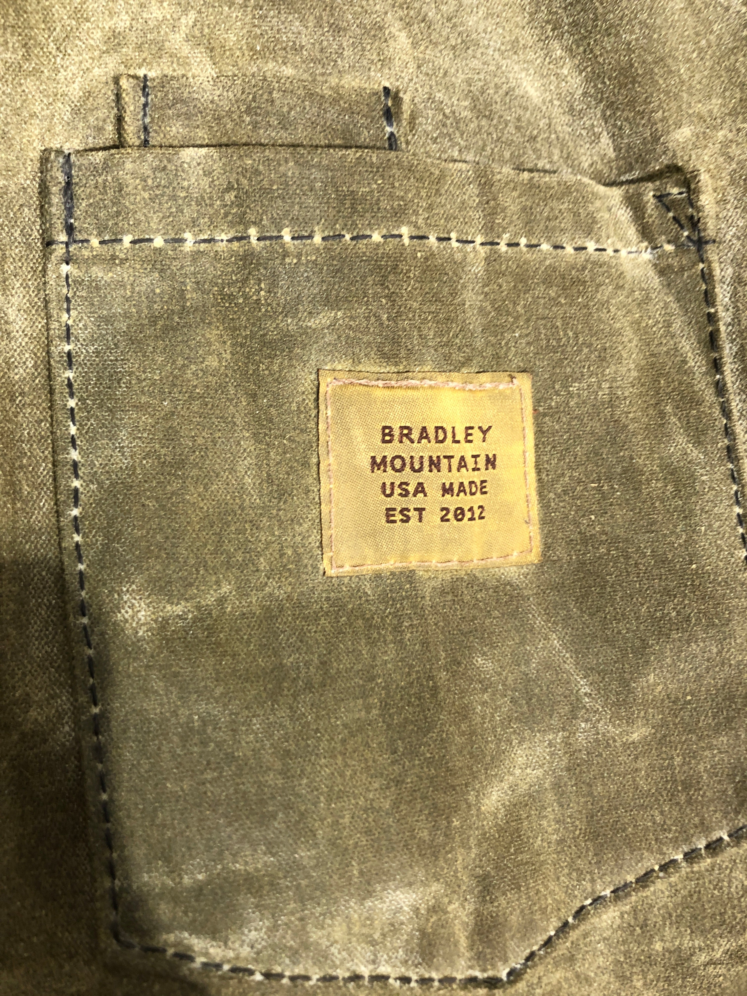 BRADLEY MOUNTAIN/Jacket/L/GRN/waxed jacket - lined view 5
