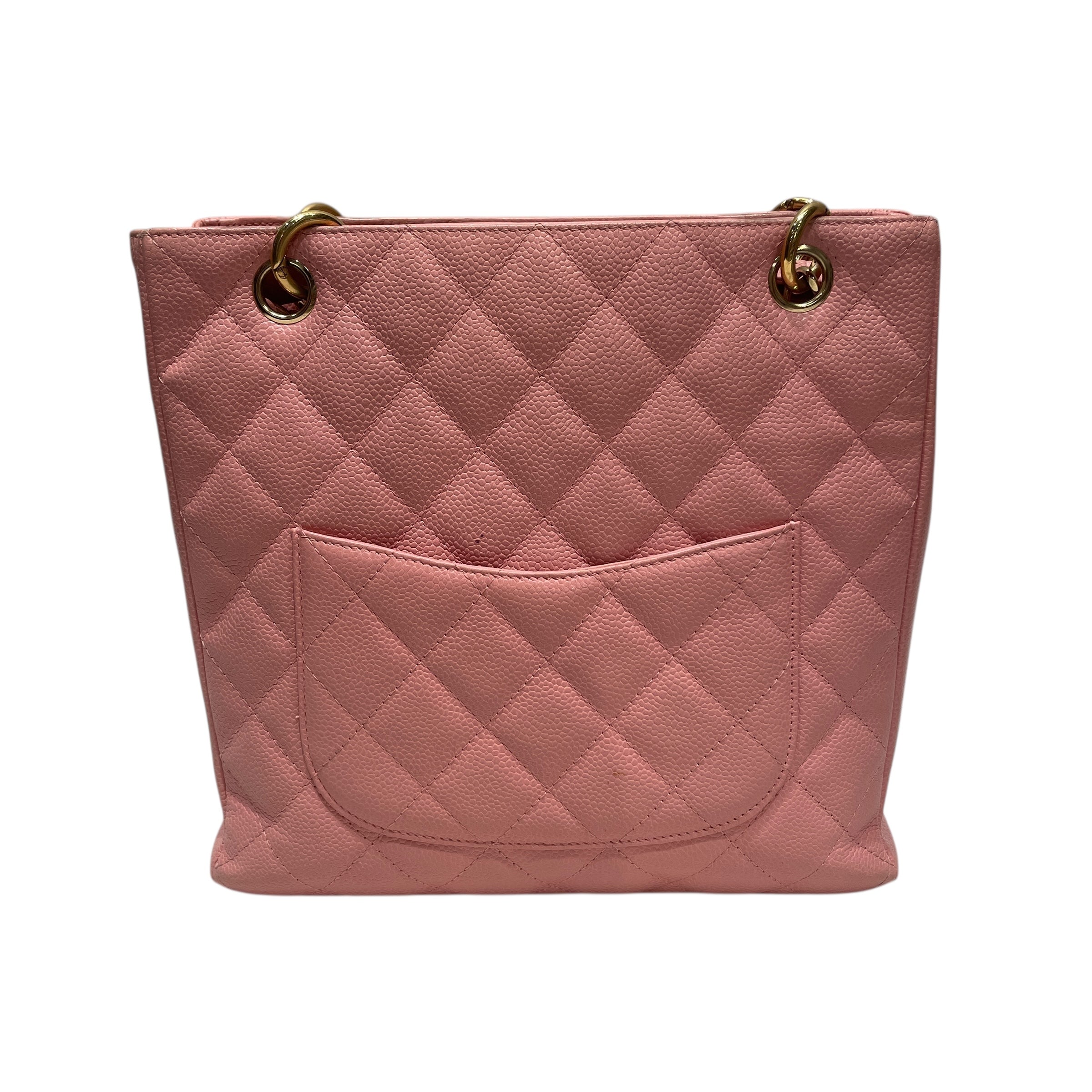 CHANEL/Tote Bag/Leather/PNK/Petite Quilted Tote view 6