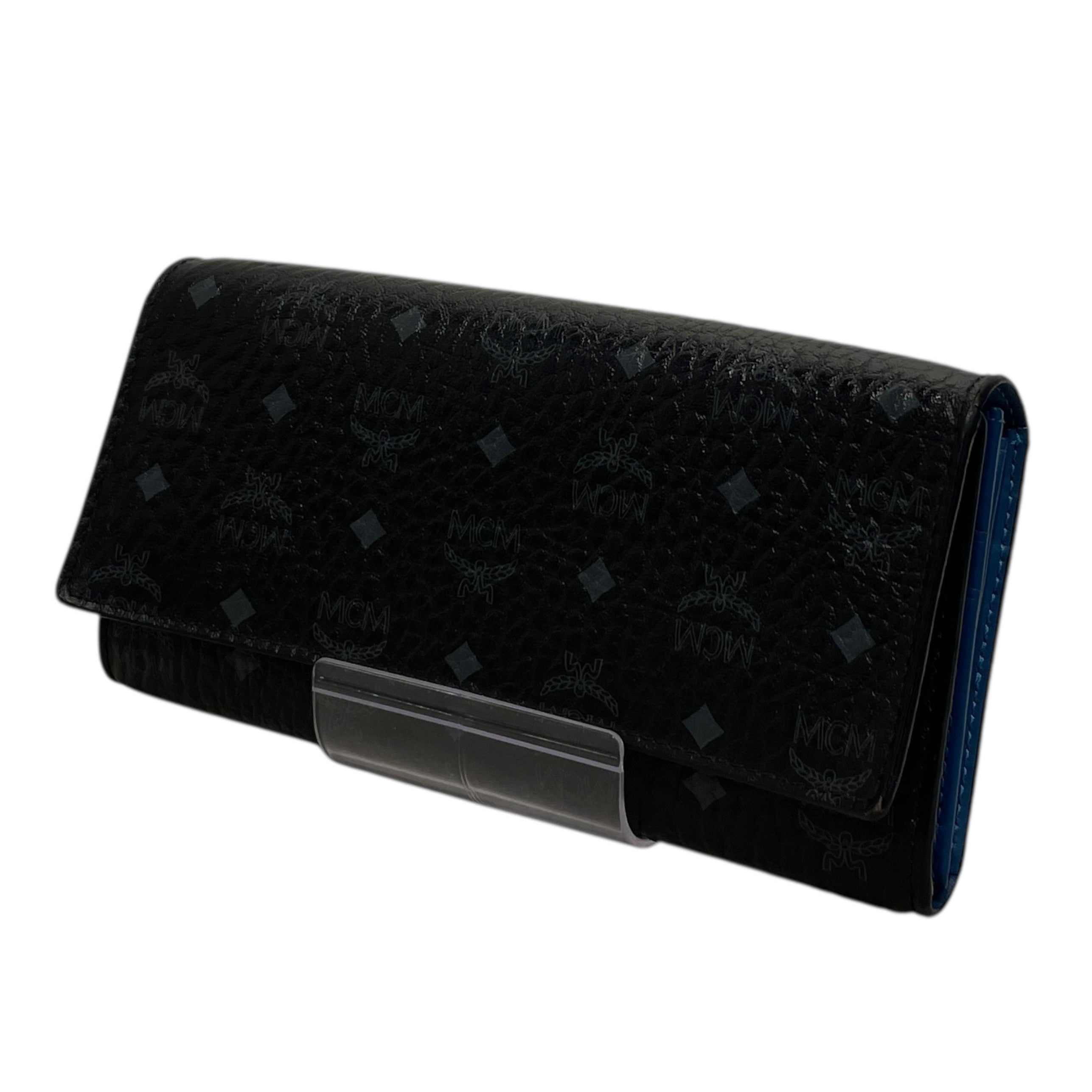MCM/Long Wallet/Monogram/Leather/BLK/ view 1