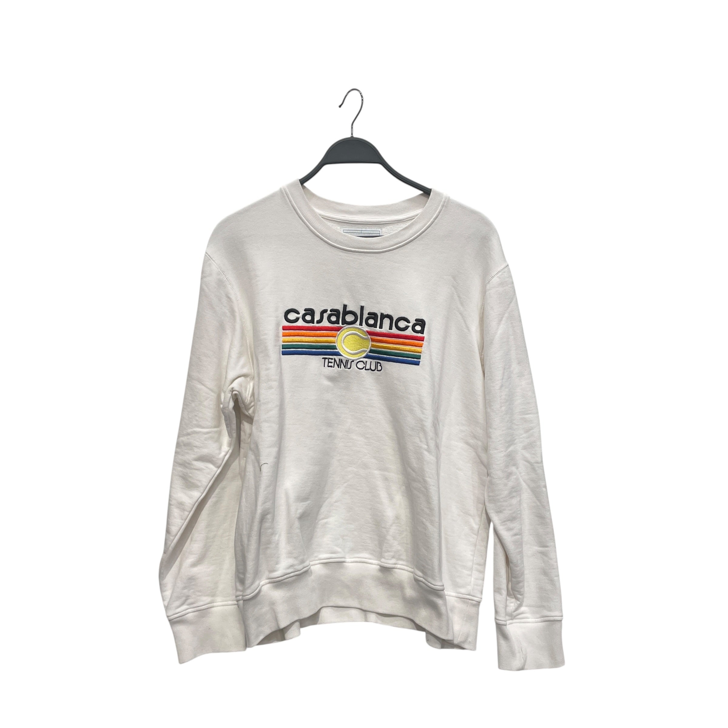 CASABLANCA/Sweater/L/Graphic/Cotton/WHT/RAINBOW TENNIS CLUB view 1