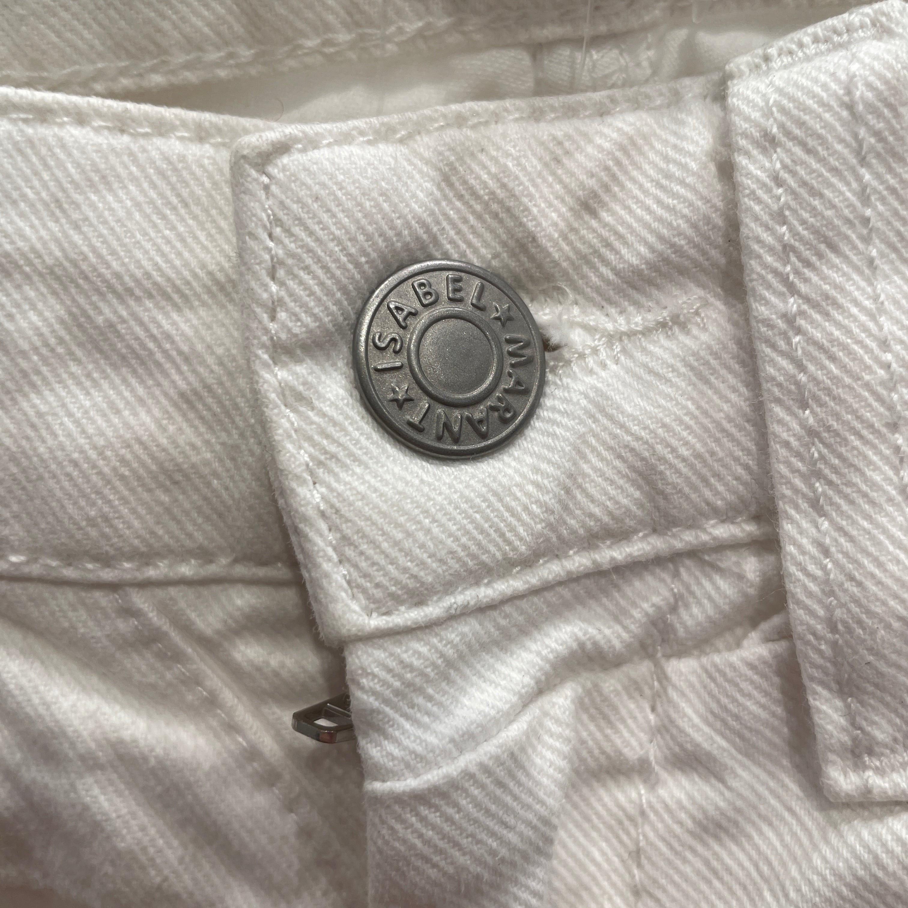 ISABEL MARANT/Straight Pants/36/Denim/WHT/TRIANGLE PANELED PANT view 5