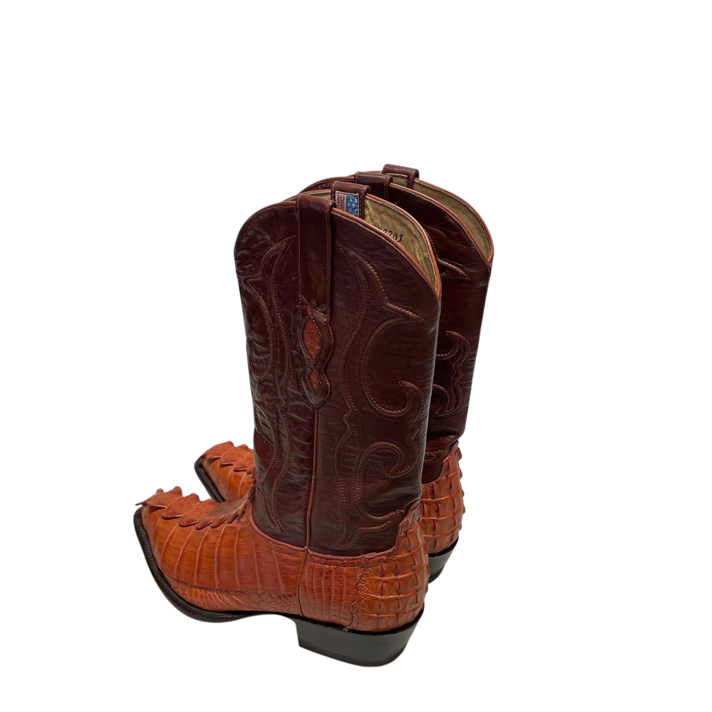 Los Altos/Cowboy Boots/US 8/Animal Pattern/Leather/BRW/crocodile view 2