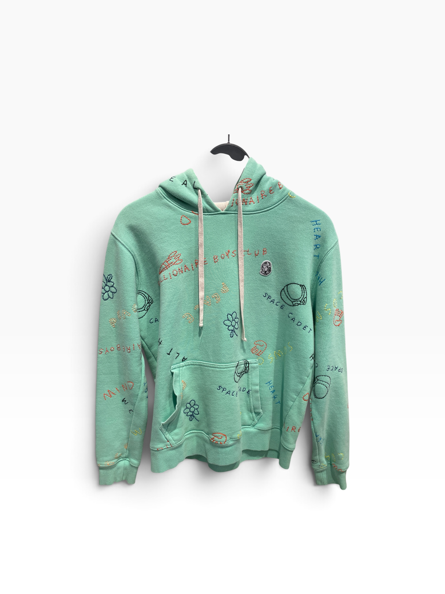 BILLIONAIRE BOYS CLUB/Hoodie/S/All Over Print/Cotton/GRN/Scribble Thermal hood lining view 1
