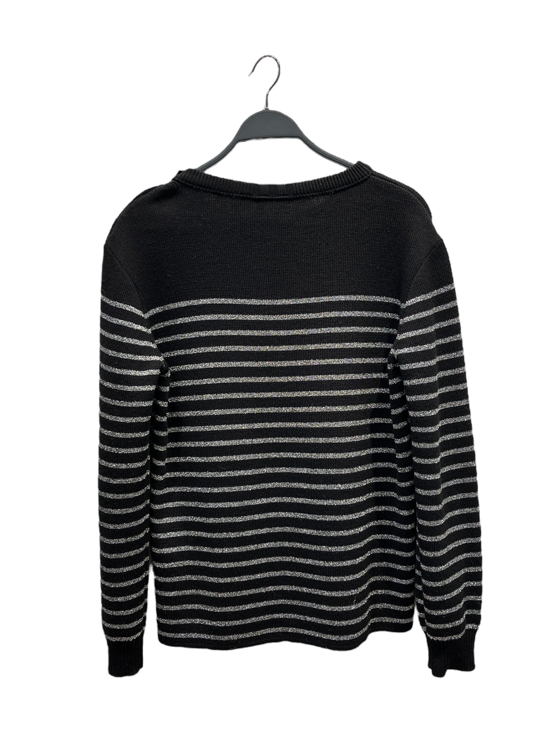 SAINT LAURENT/Sweater/XXL/Stripe/Cotton/SILVER STRIPE view 2
