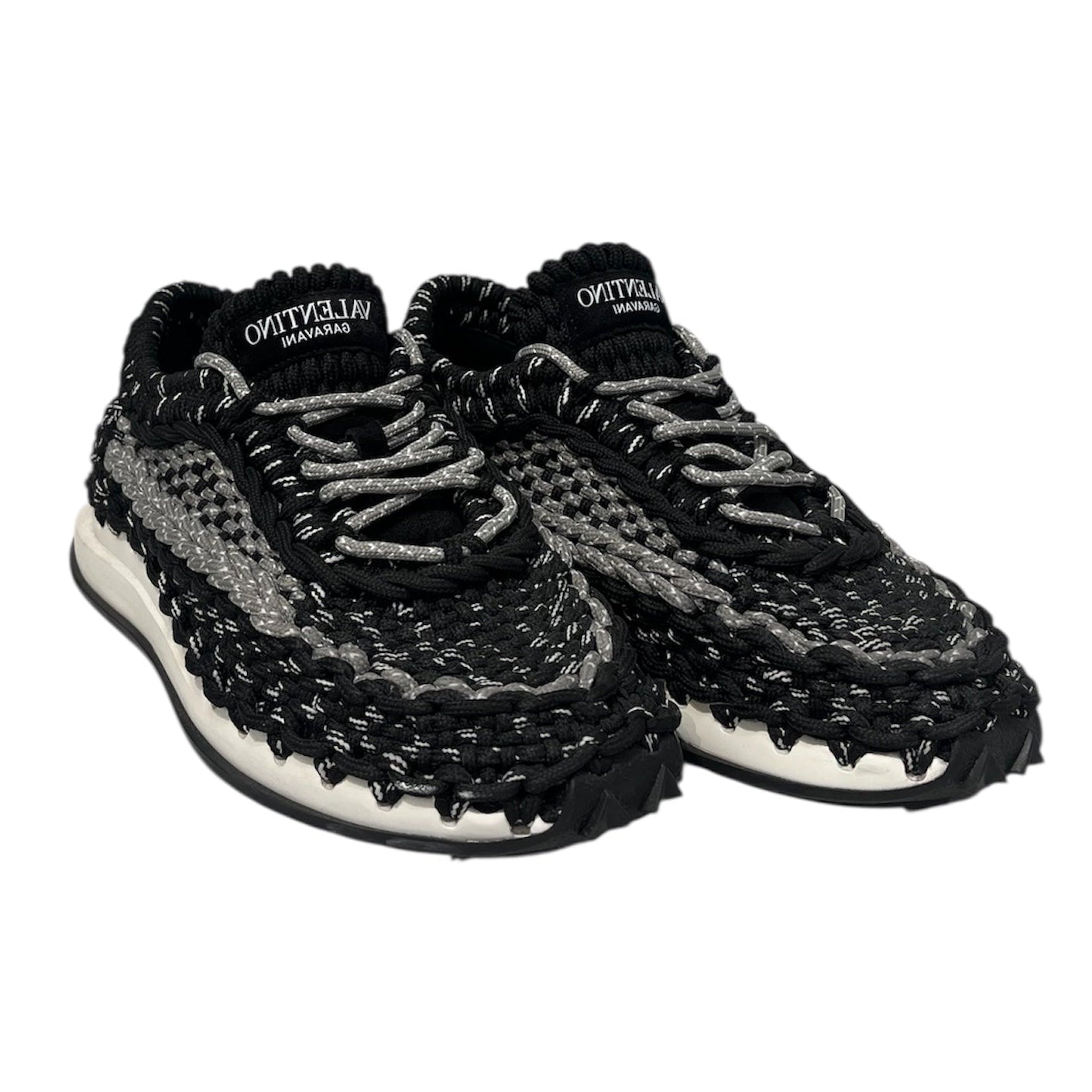 VALENTINO GARAVANI/Low-Sneakers/EU 40/BLK/paracord gry blk view 1