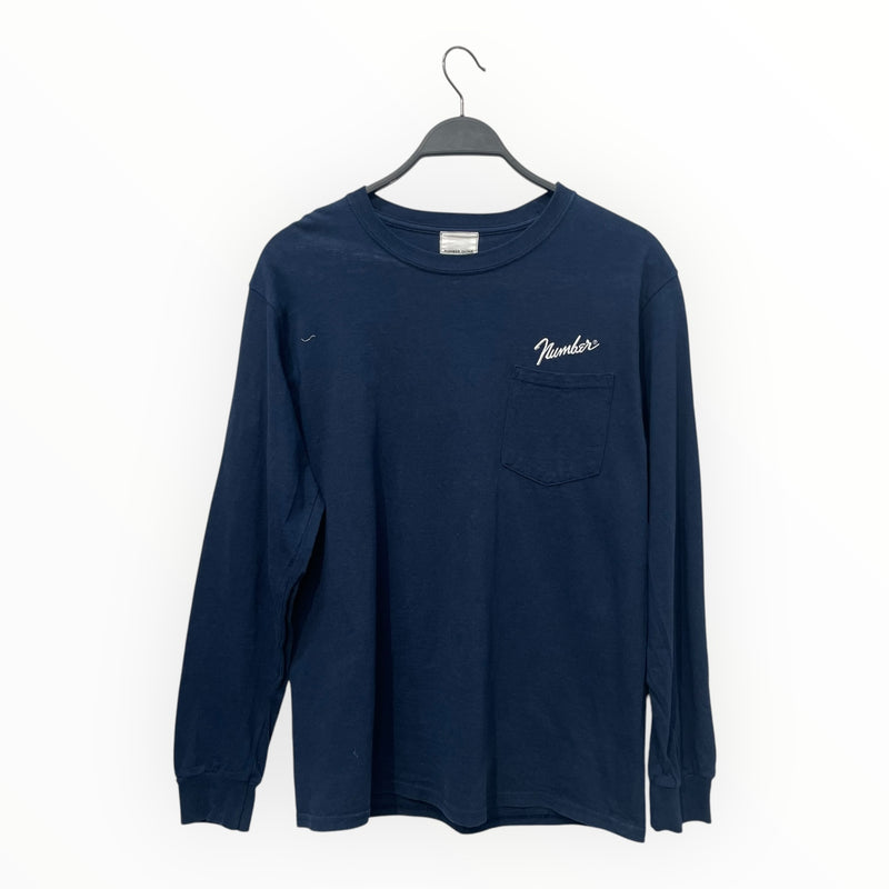 NUMBER (N)INE/LS T-Shirt/1/Blue/Cotton/