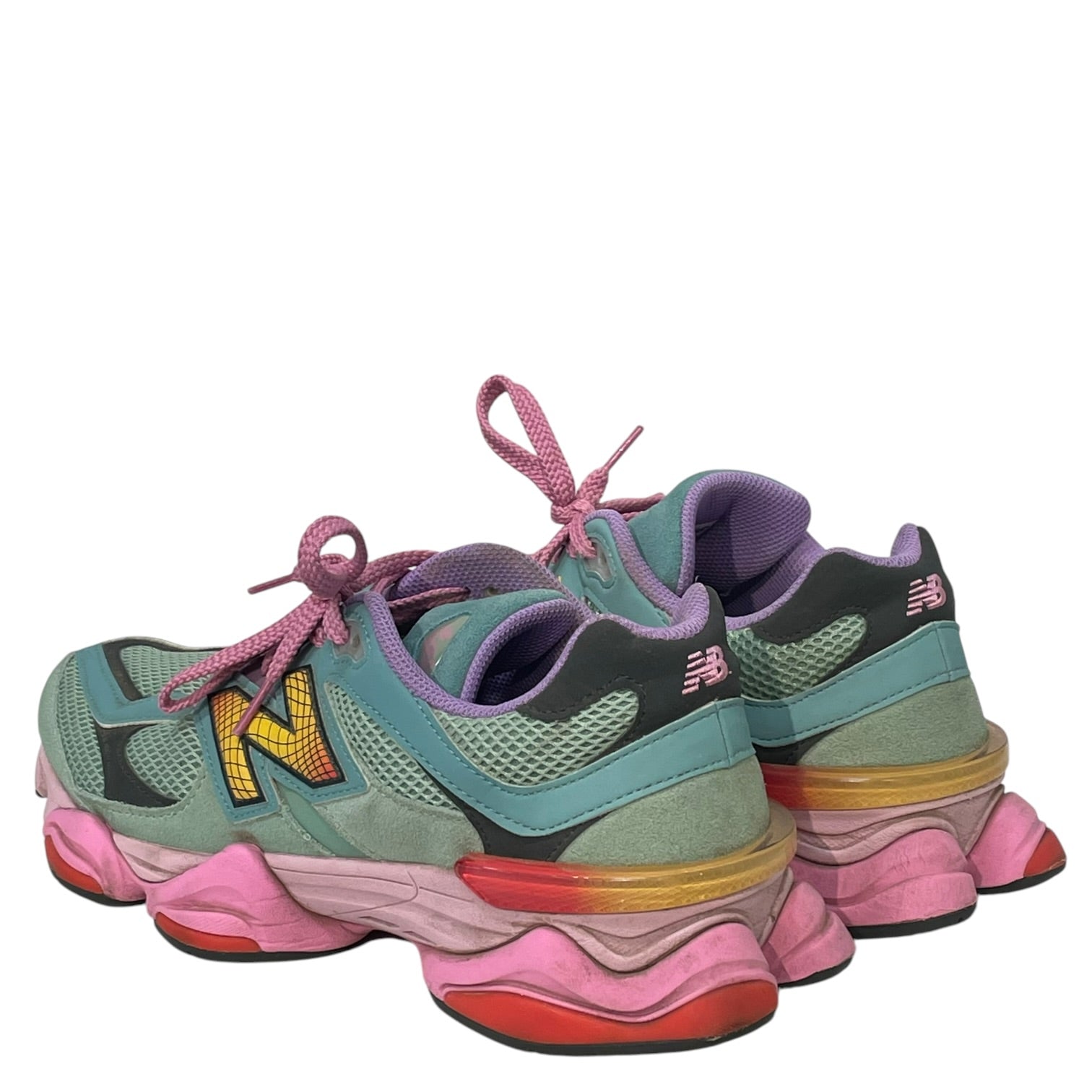 NEW BALANCE/Low-Sneakers/US 10/Leather/MLT/9060 warped mint/pink view 2