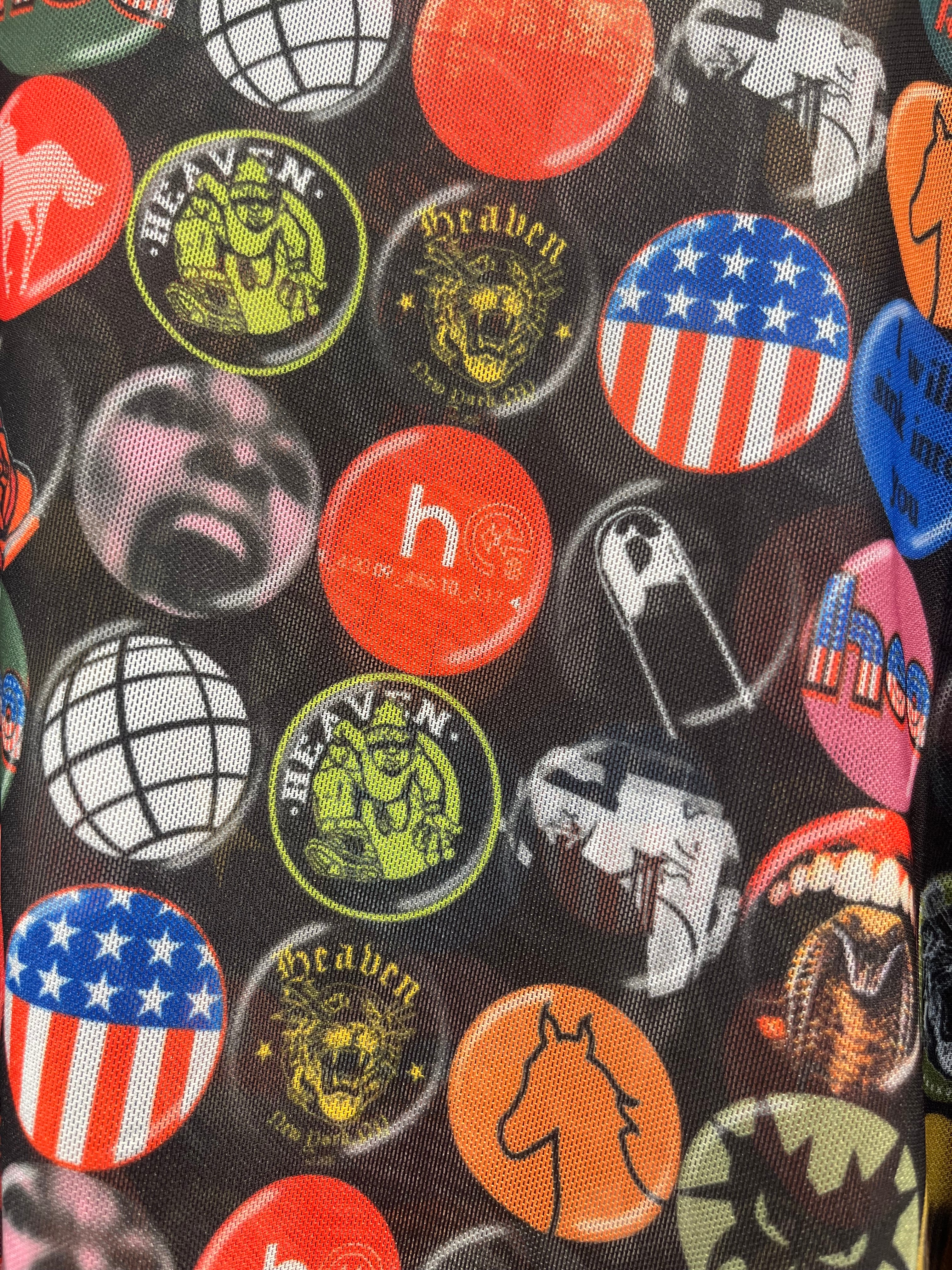 Heaven By Marc Jacobs/STRAY RATS/T-Shirt/XXL/All Over Print/Polyester/BLK/DEFTONES PINS MESH view 5