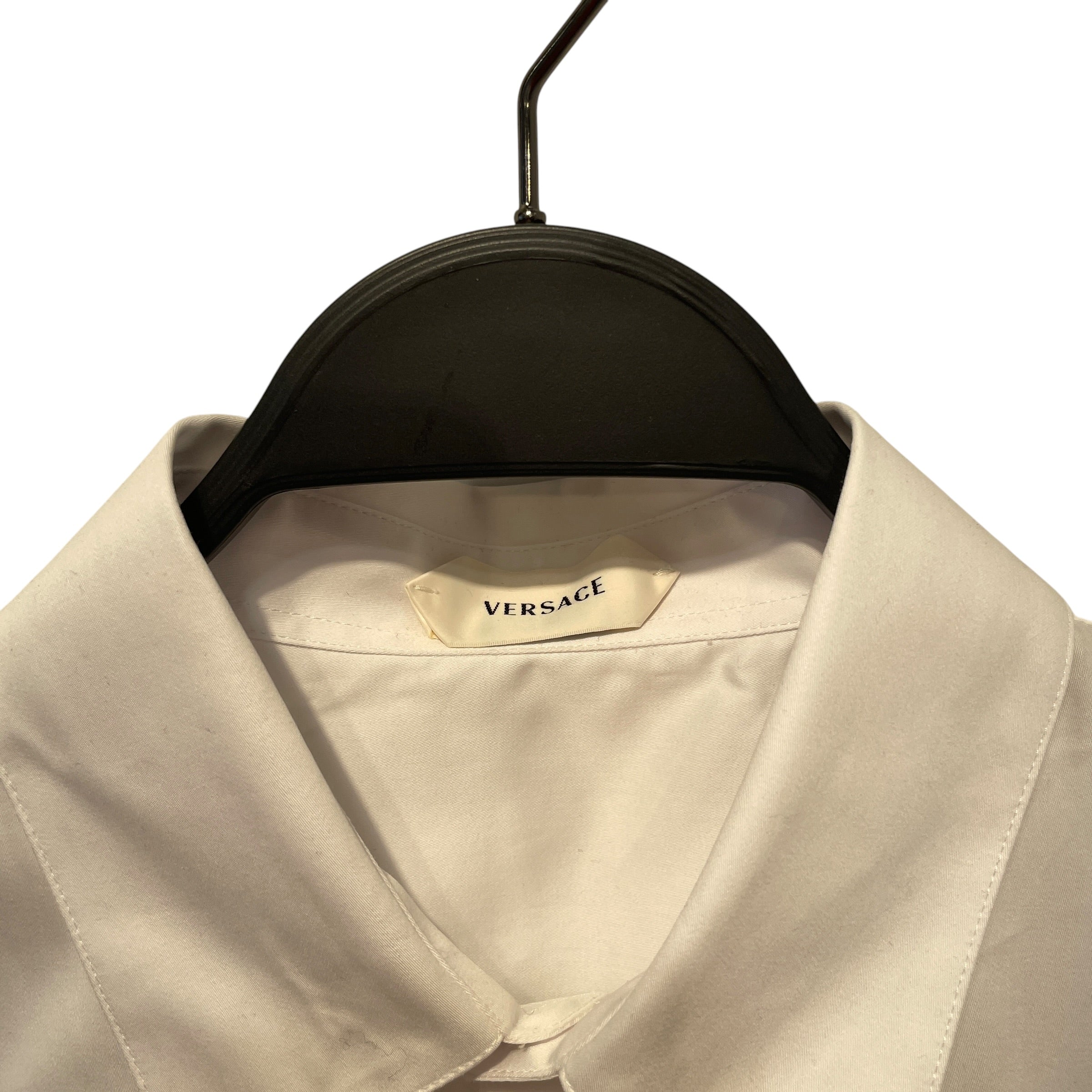VERSACE/SS Shirt/46/Cotton/WHT/Dress/Crisp White Formal Dress Shirt view 3