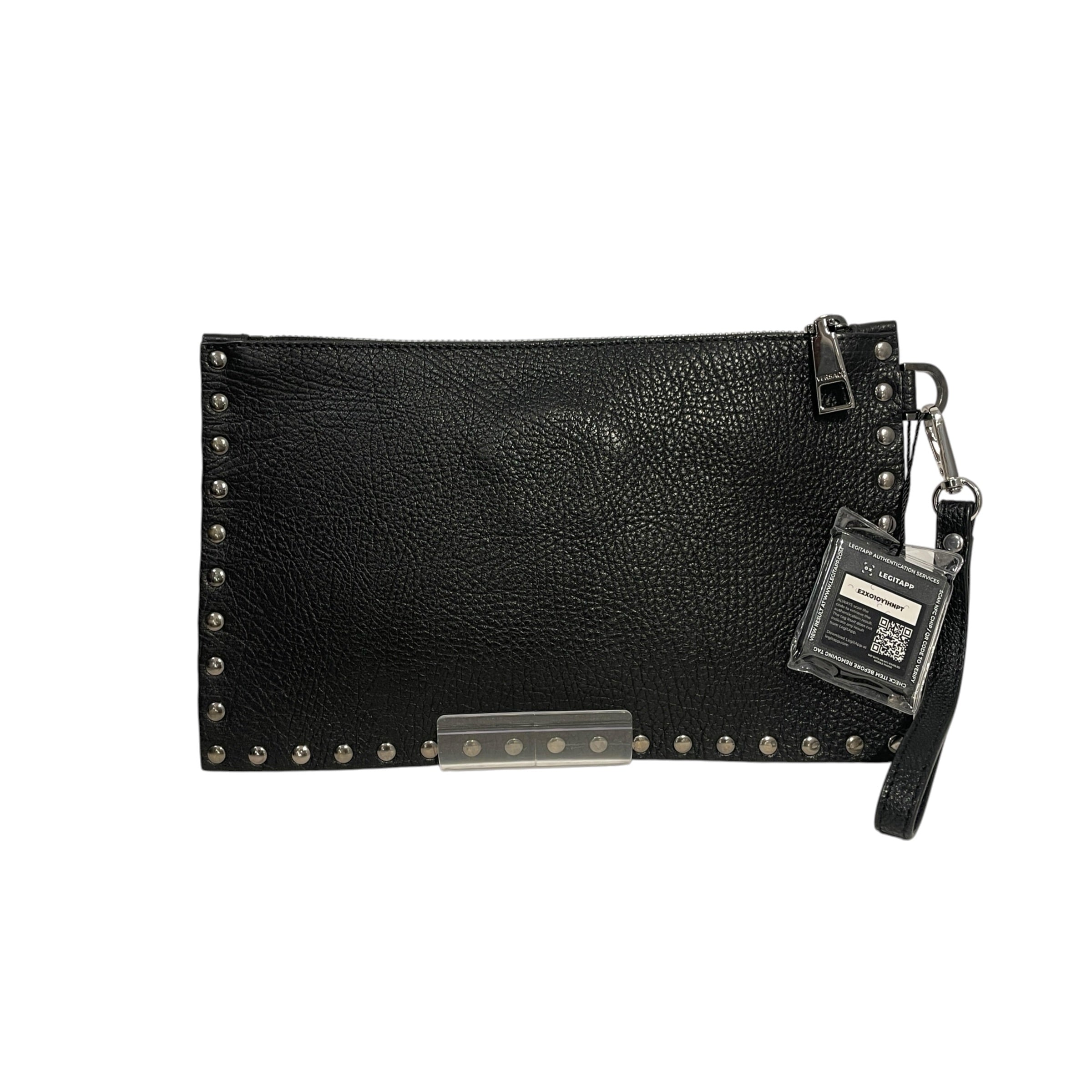 VERSACE/Clutch Bag/Leather/BLK/BLK MEDUSA HARDWARE/STUDS SLV view 2