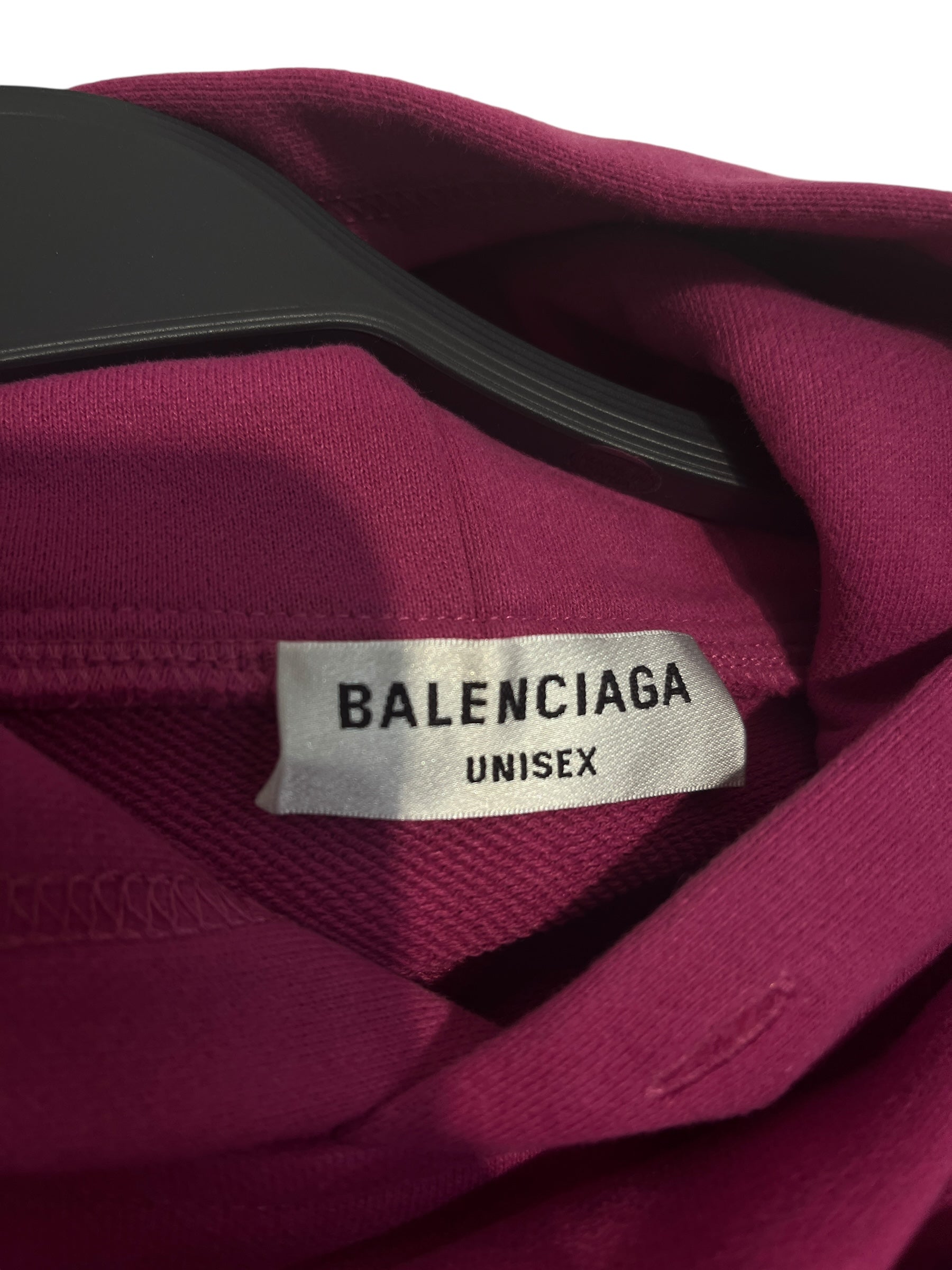 BALENCIAGA/Hoodie/S/Cotton/PNK/Pullover/undersized/cropped plain hoodi view 4