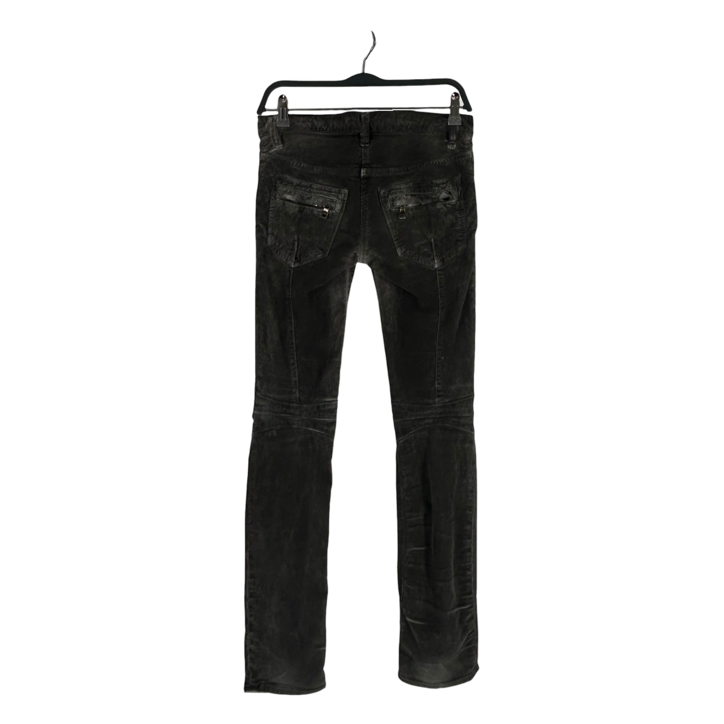 BALMAIN/Skinny Pants/L/Cotton/BLK/5303 689B view 2