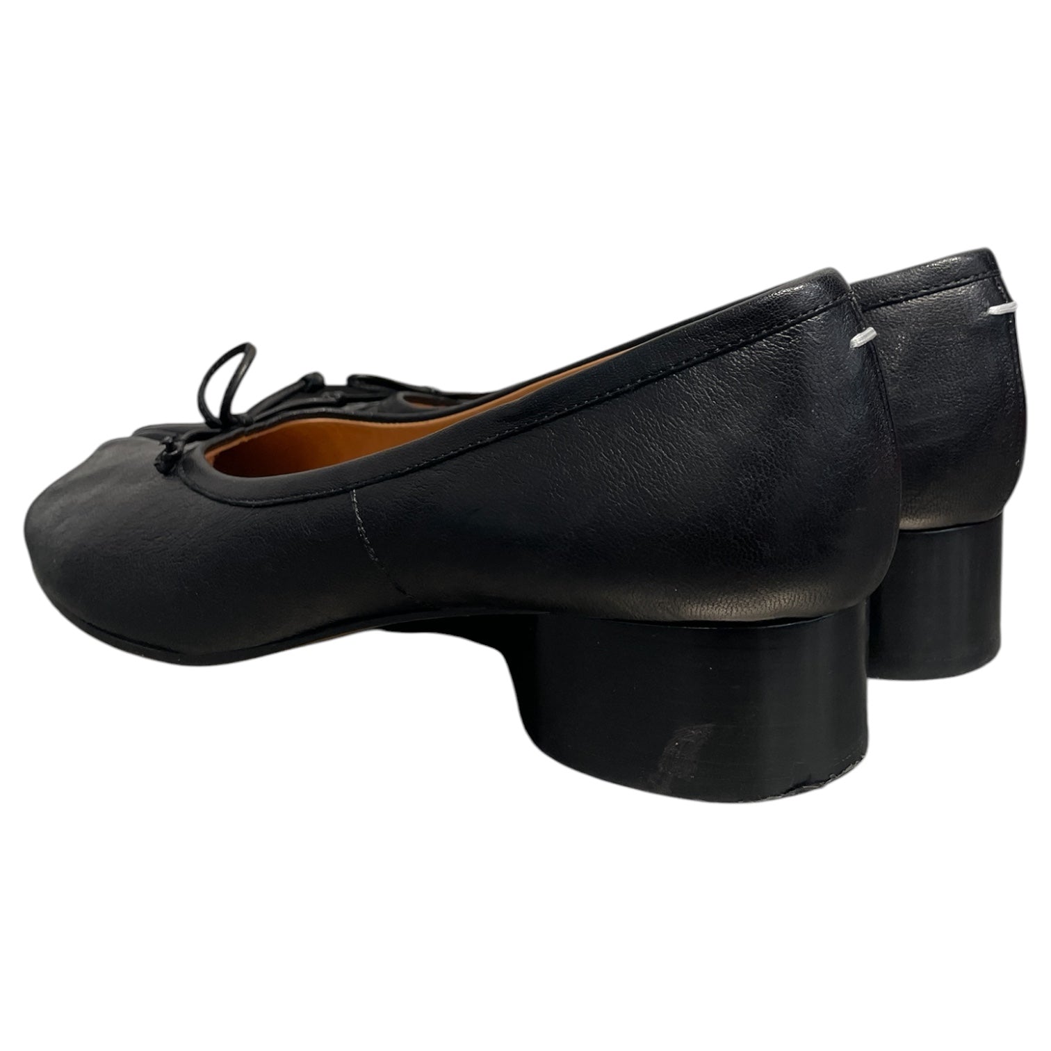 Maison Margiela/Shoes/EU 39.5/Leather/BLK/BALLERINA TABI PUMP view 2