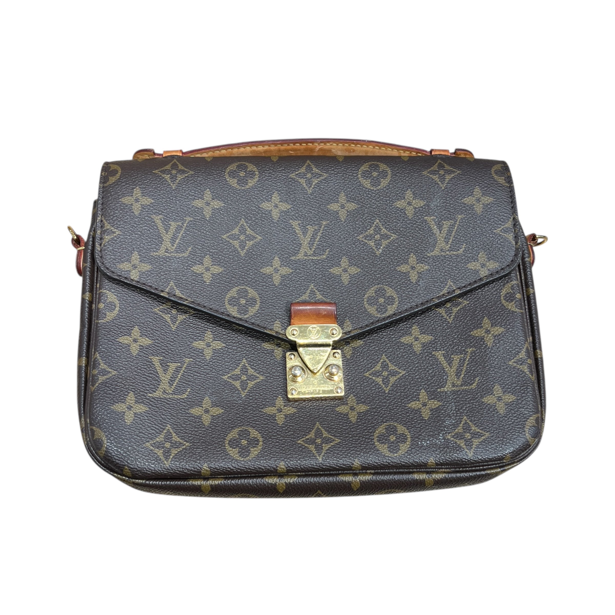 LOUIS VUITTON/Cross Body Bag/Monogram/Leather/BRW/POCHETTE METIS view 3