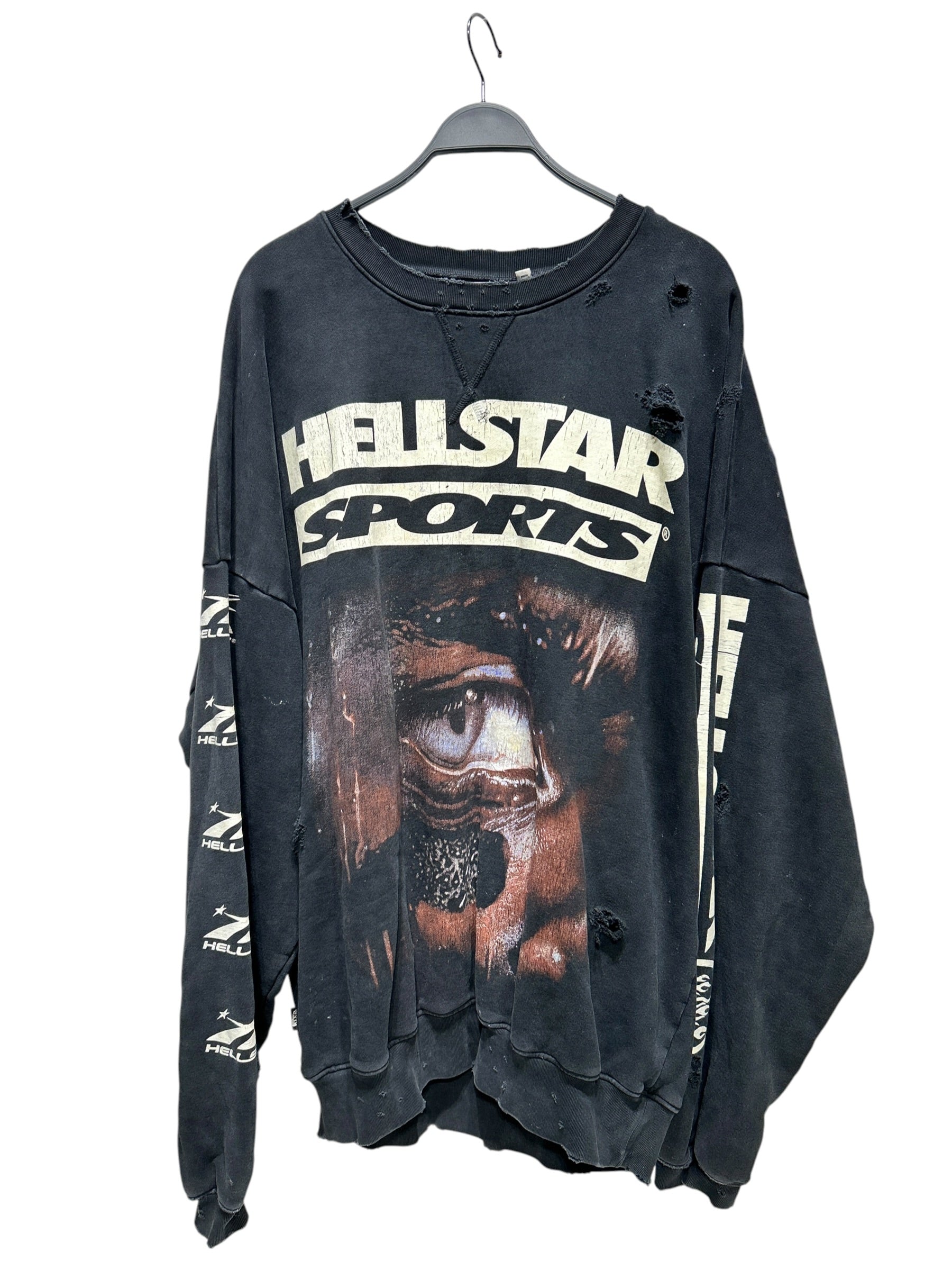 HELLSTAR/Heavy Sweater/XL/Graphic/Cotton/BLK/sports crewneck view 1