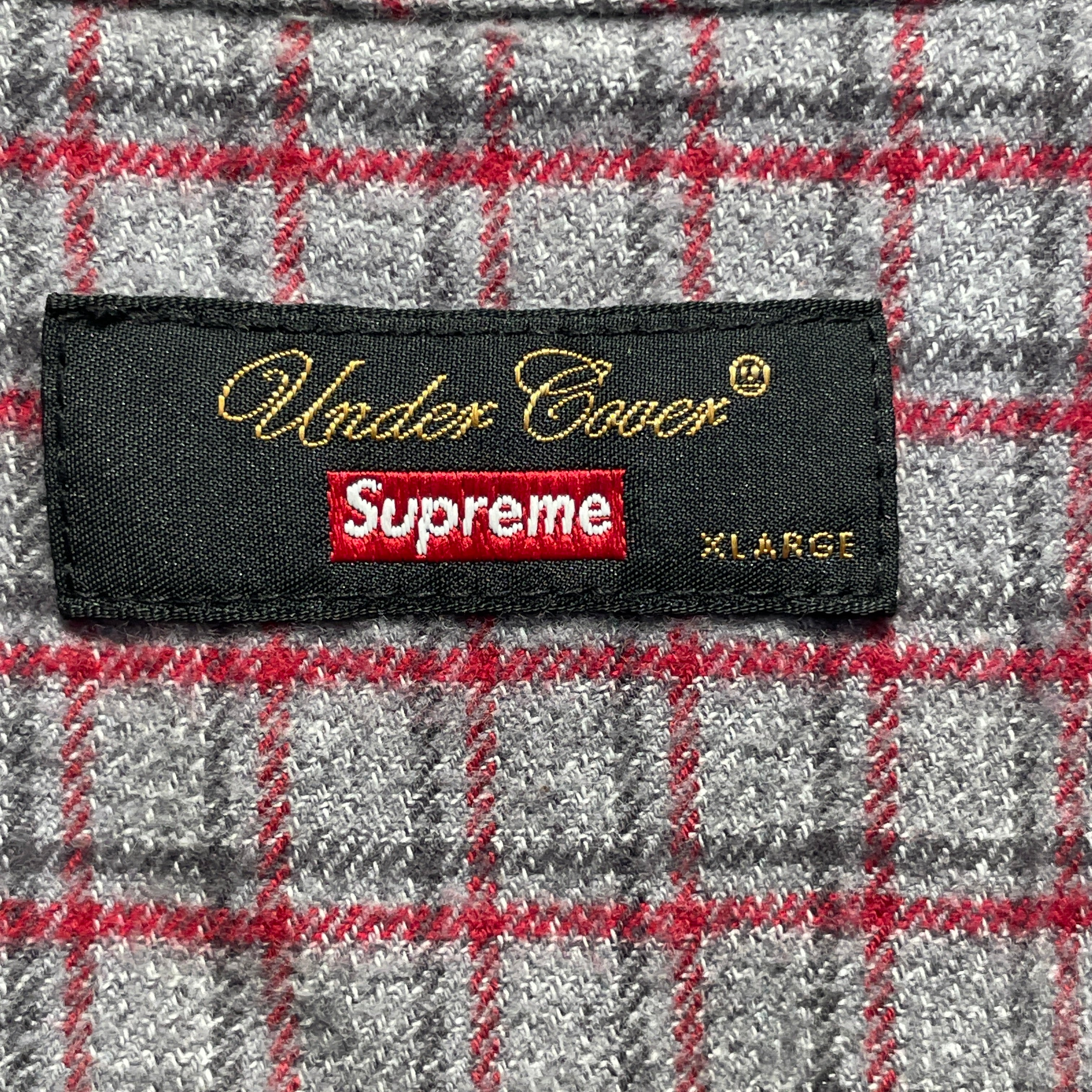 Supreme/UNDERCOVER/SS Shirt/XL/Cotton/GRY/Plaid/RED/ view 3