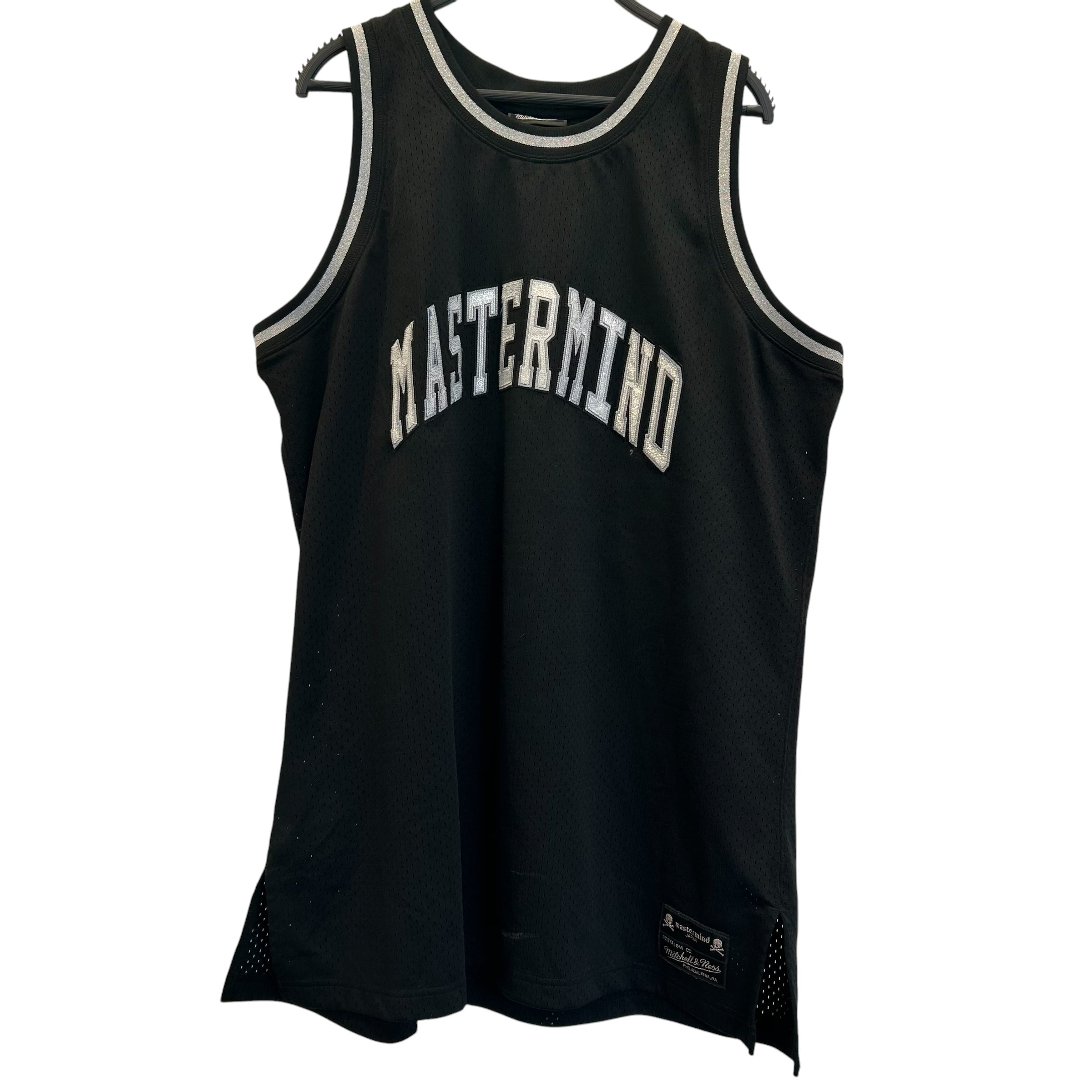 mastermind JAPAN/mitchell&ness/Tank Top/XL/Nylon/BLK/Skull Croos view 1