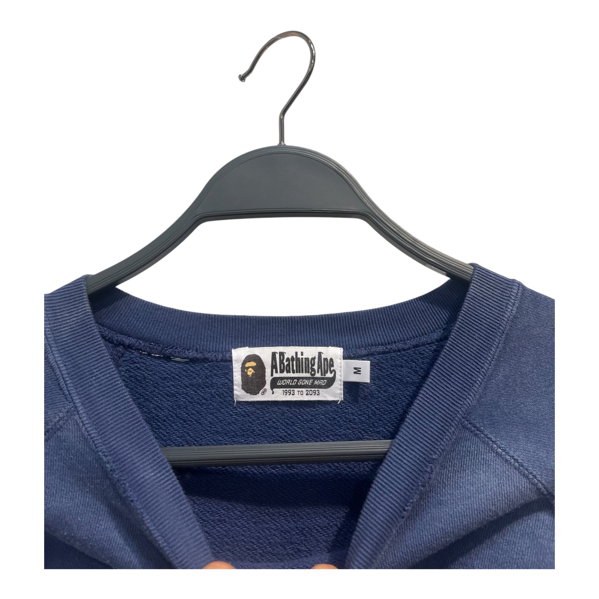 A BATHING APE/Sweatshirt/M/Cotton/NVY/luke warm word graphic view 3