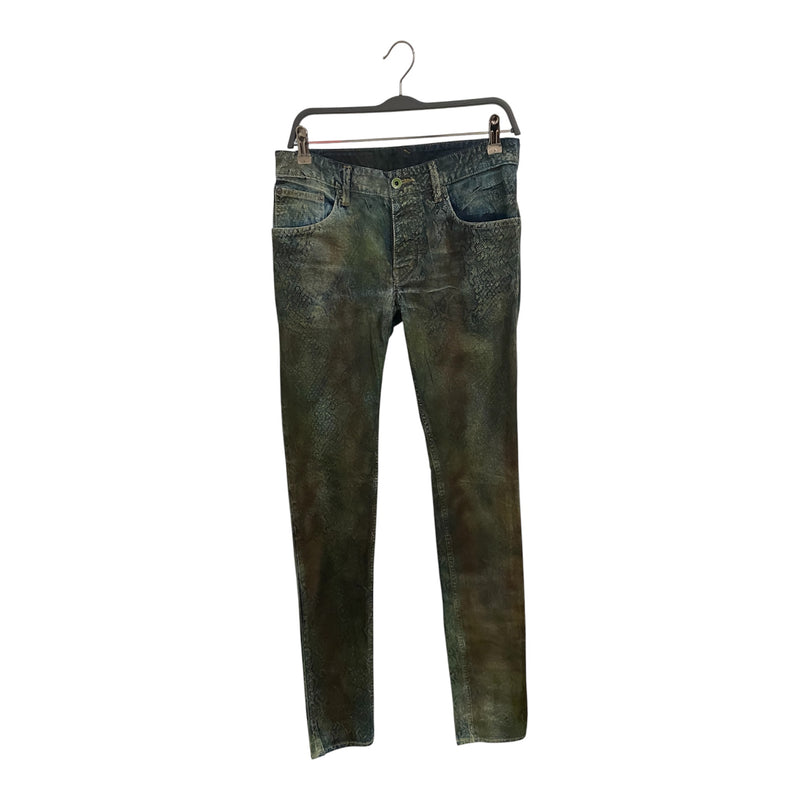 L.G.B./Skinny Pants/28/Denim/BLU/Button Fly/Animal Pattern/BLU GREN SNAKE PRINT ALL OVER