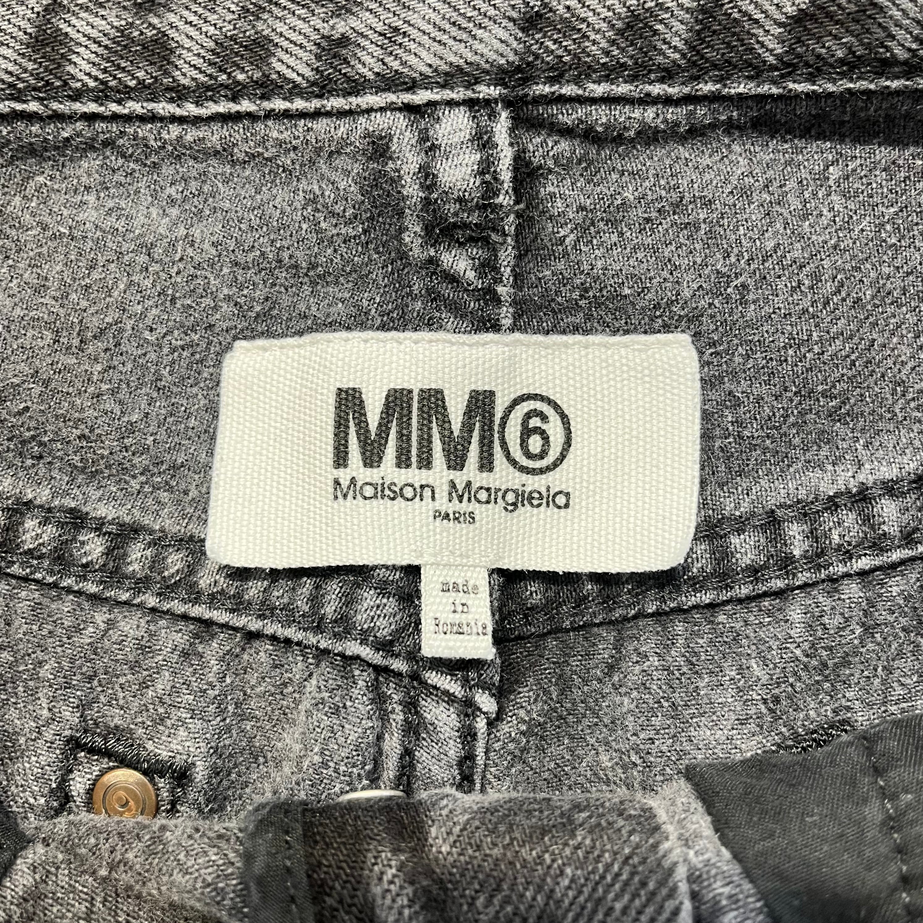 Maison Margiela/Straight Pants/38/Cotton/GRY/6 button down front cut bottom view 3