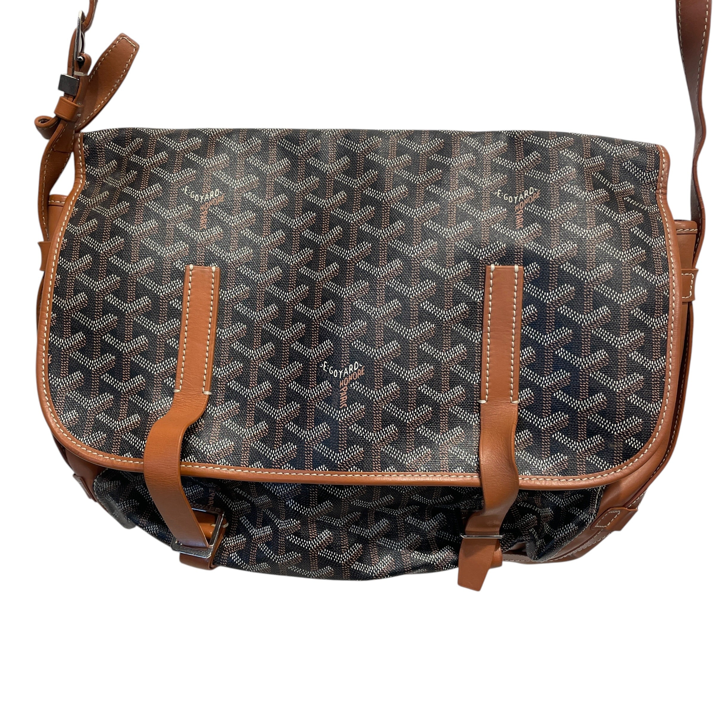 GOYARD/Cross Body Bag/All Over Print/Leather/BLK/belvedere pm messenger/brown view 2